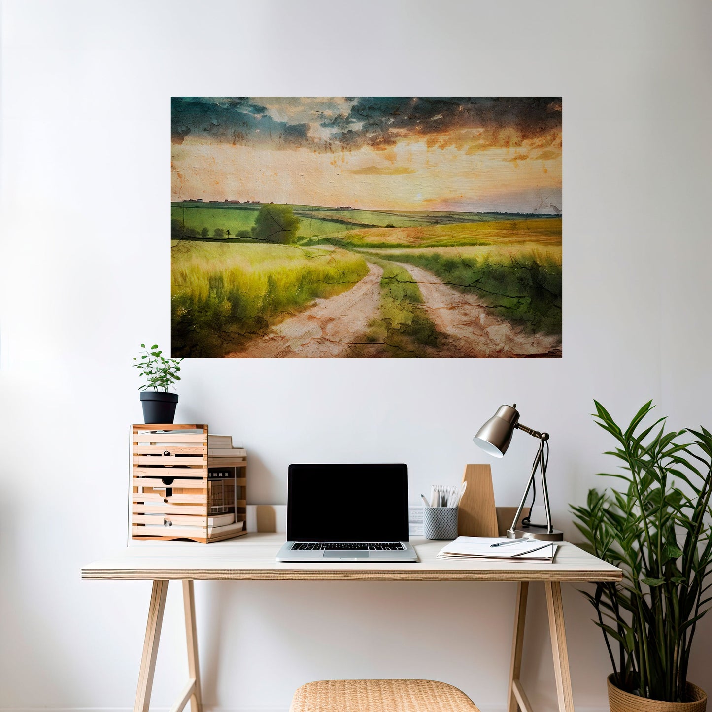 Poster orizzontale staccabile e attaccabile "SENTIERO DEL TRAMONTO"