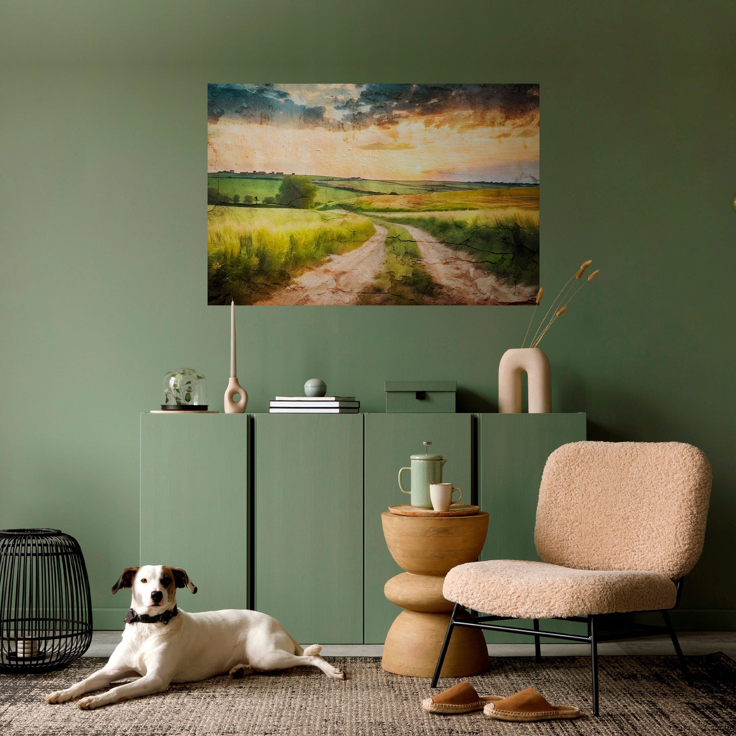 Poster orizzontale staccabile e attaccabile "SENTIERO DEL TRAMONTO"