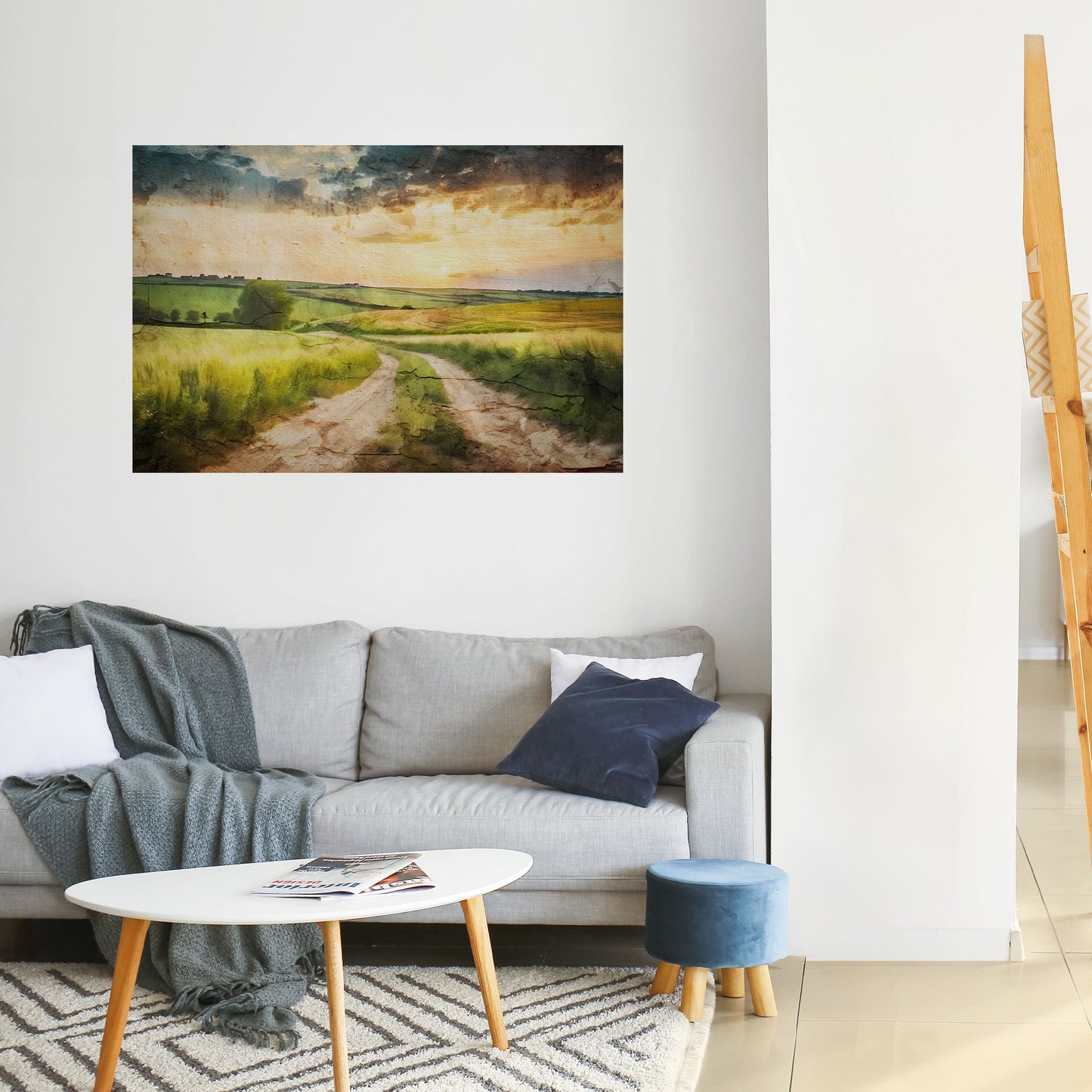 Poster orizzontale staccabile e attaccabile "SENTIERO DEL TRAMONTO"