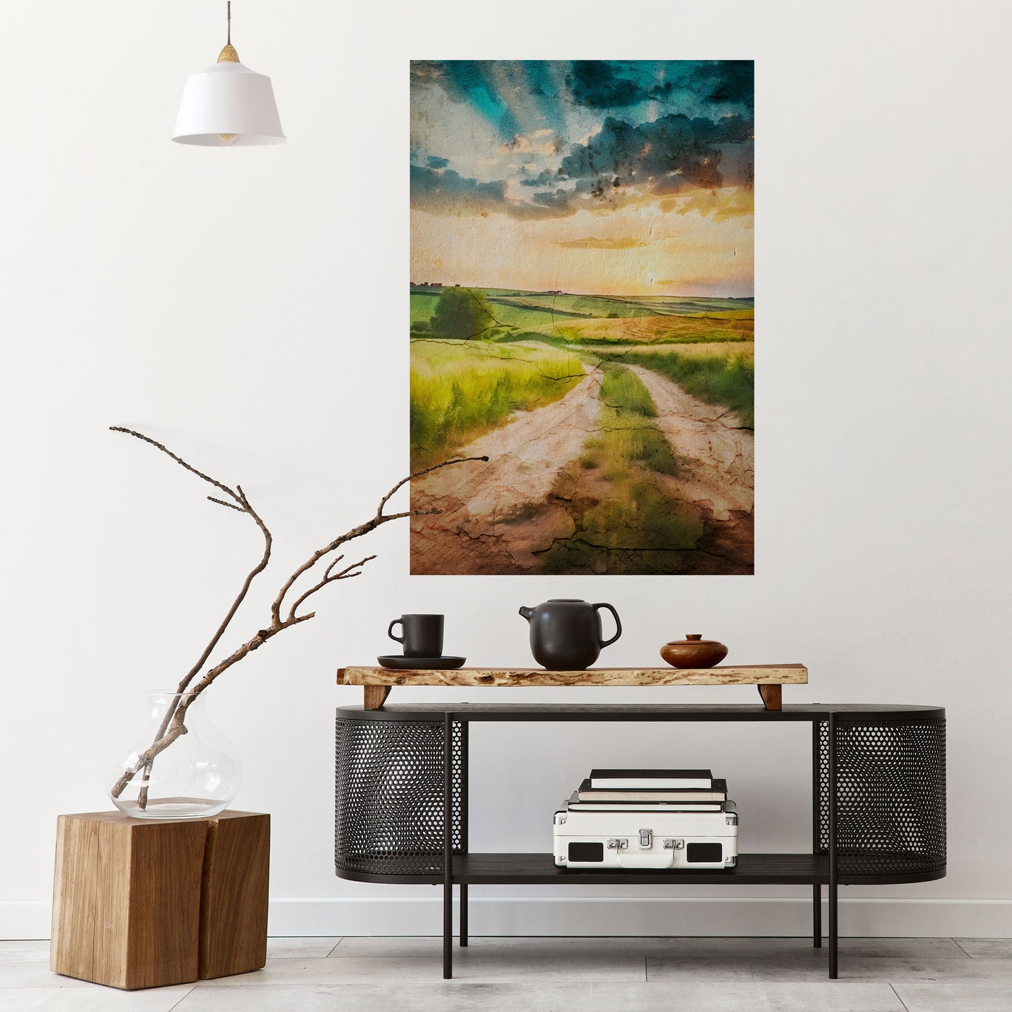 Poster verticale staccabile e attaccabile "SENTIERO DEL TRAMONTO"