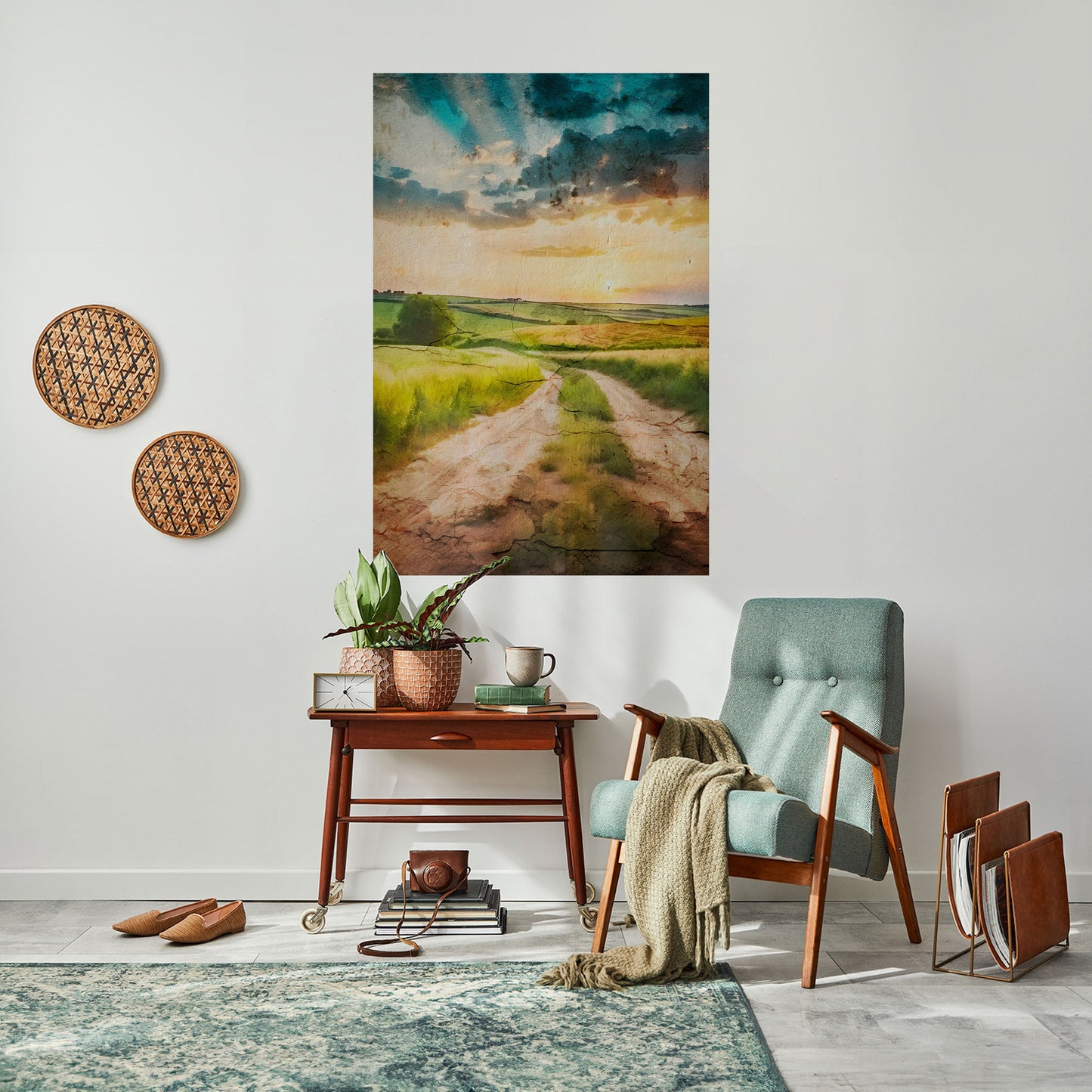 Poster verticale staccabile e attaccabile "SENTIERO DEL TRAMONTO"