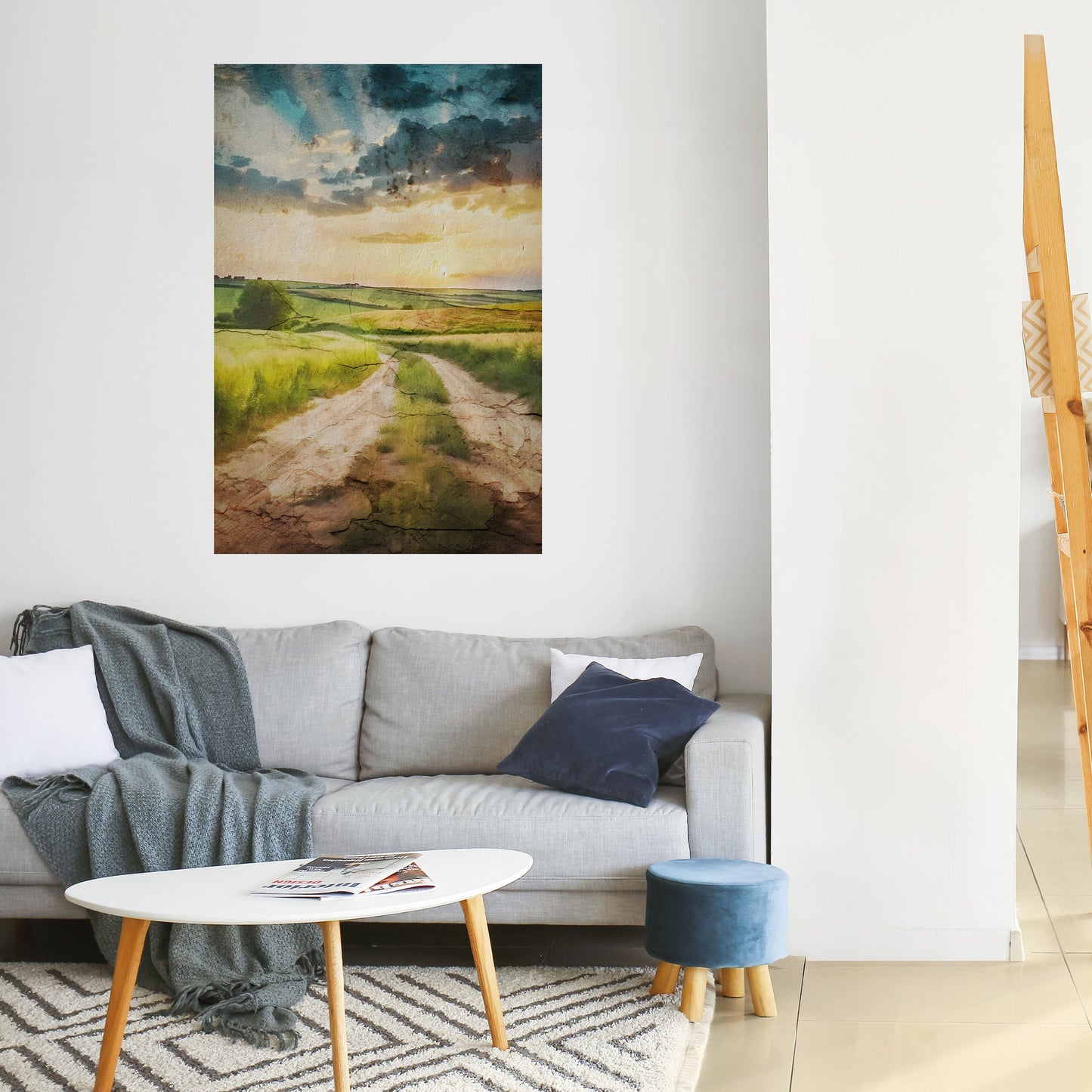 Poster verticale staccabile e attaccabile "SENTIERO DEL TRAMONTO"