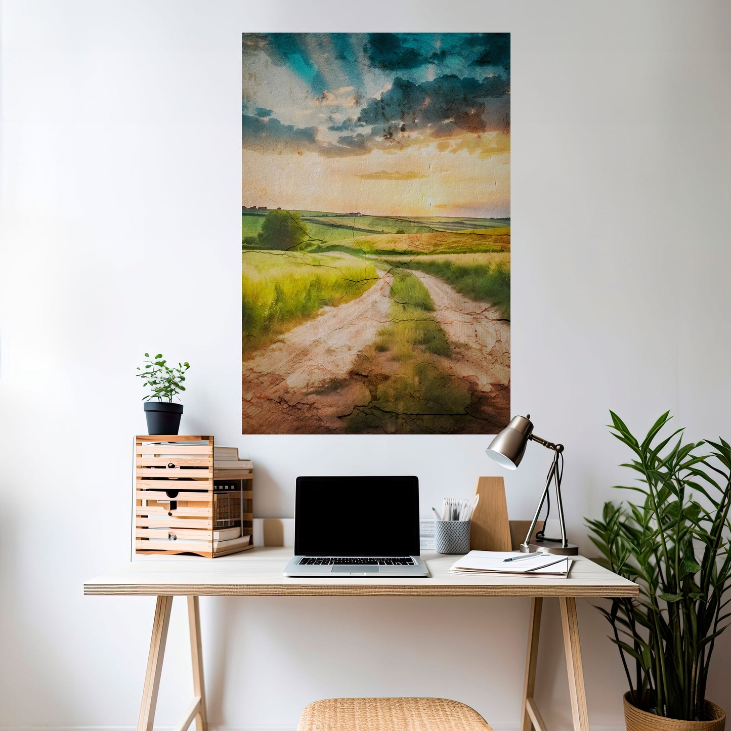 Poster verticale staccabile e attaccabile "SENTIERO DEL TRAMONTO"