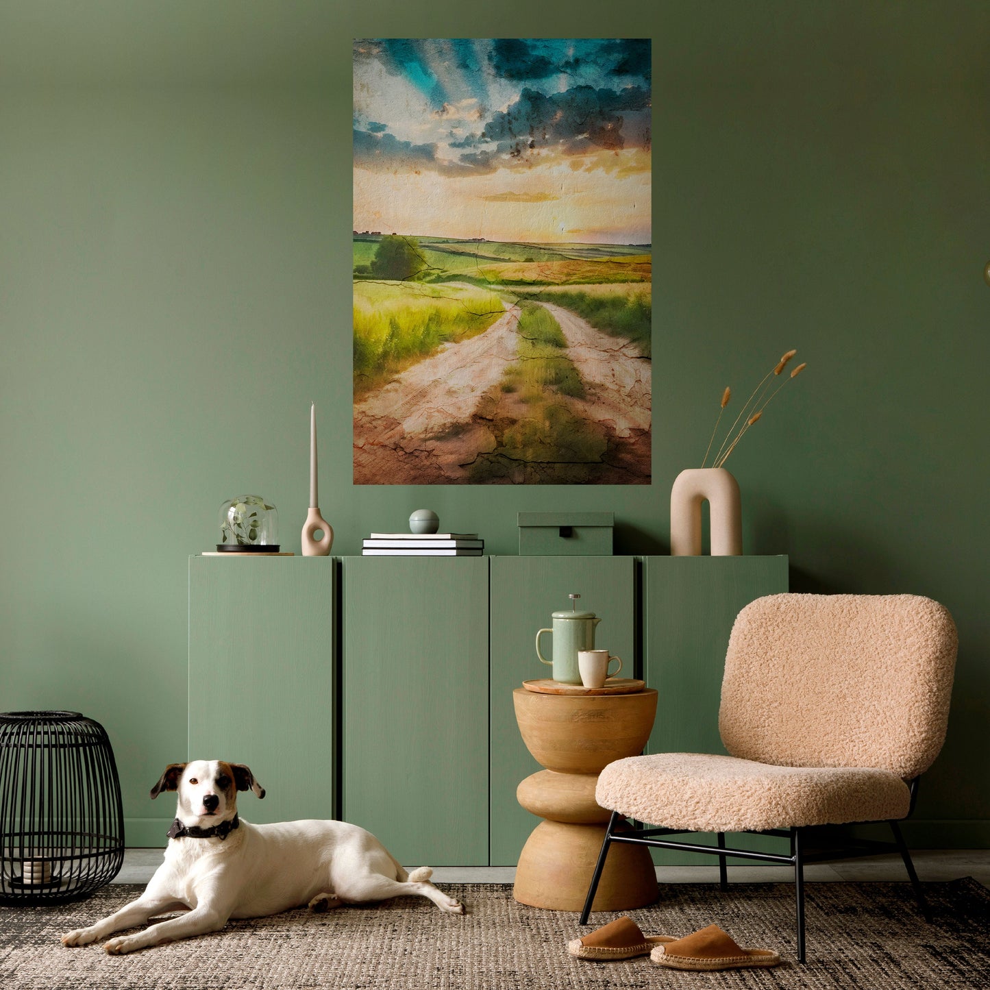 Poster verticale staccabile e attaccabile "SENTIERO DEL TRAMONTO"