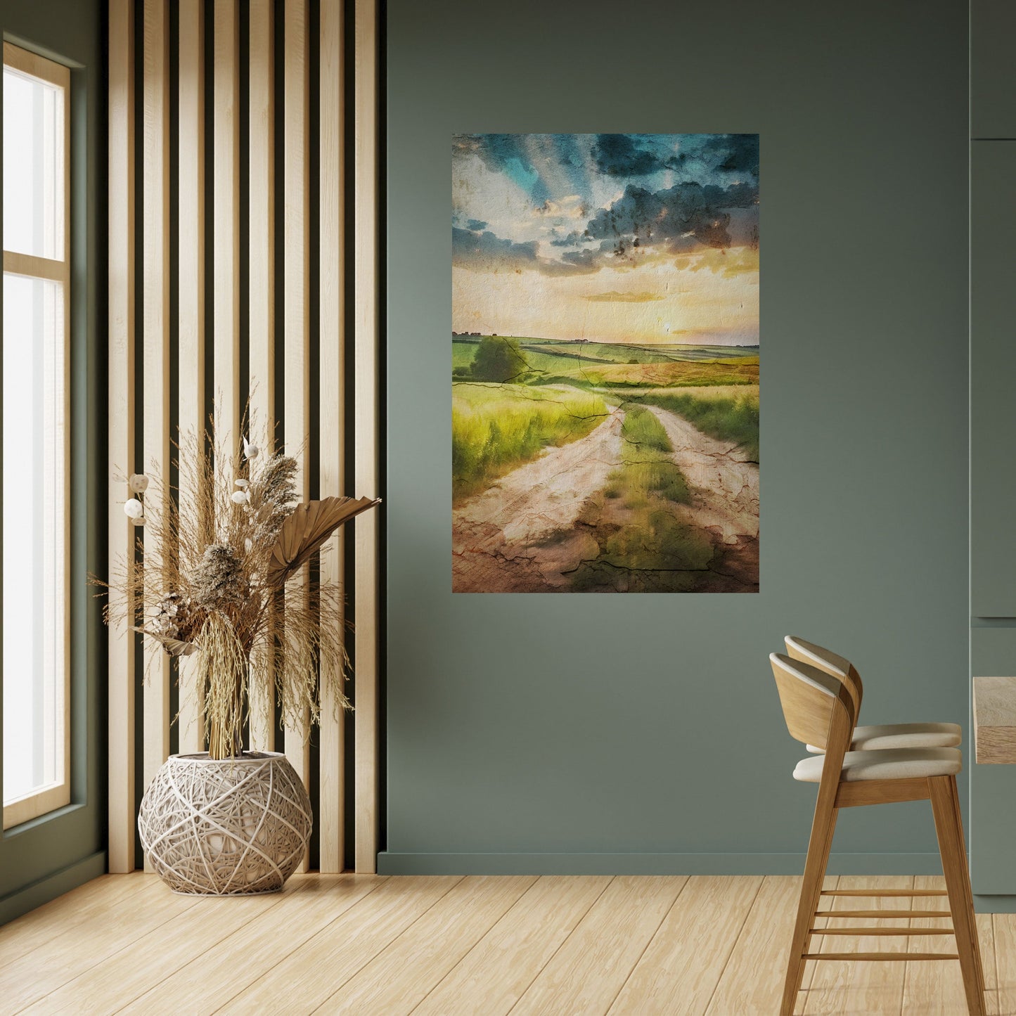 Poster verticale staccabile e attaccabile "SENTIERO DEL TRAMONTO"