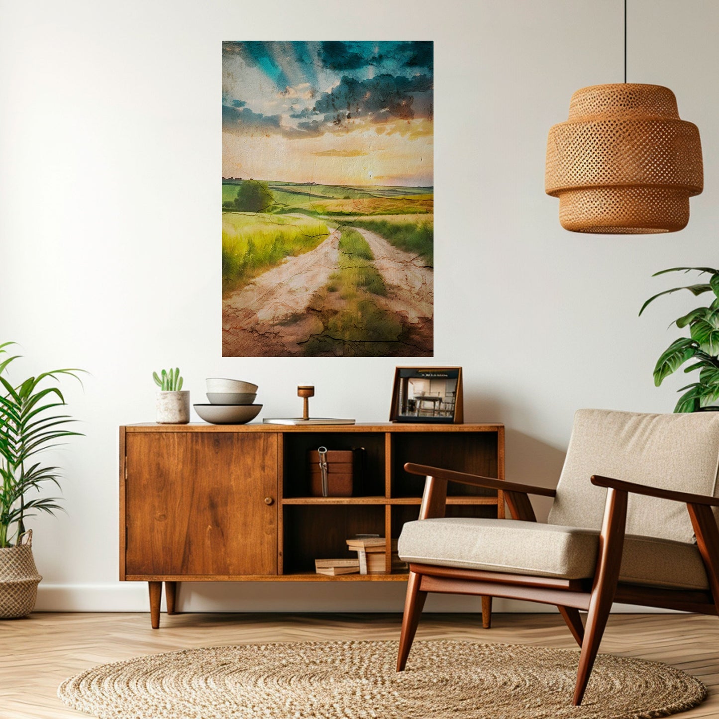 Poster verticale staccabile e attaccabile "SENTIERO DEL TRAMONTO"