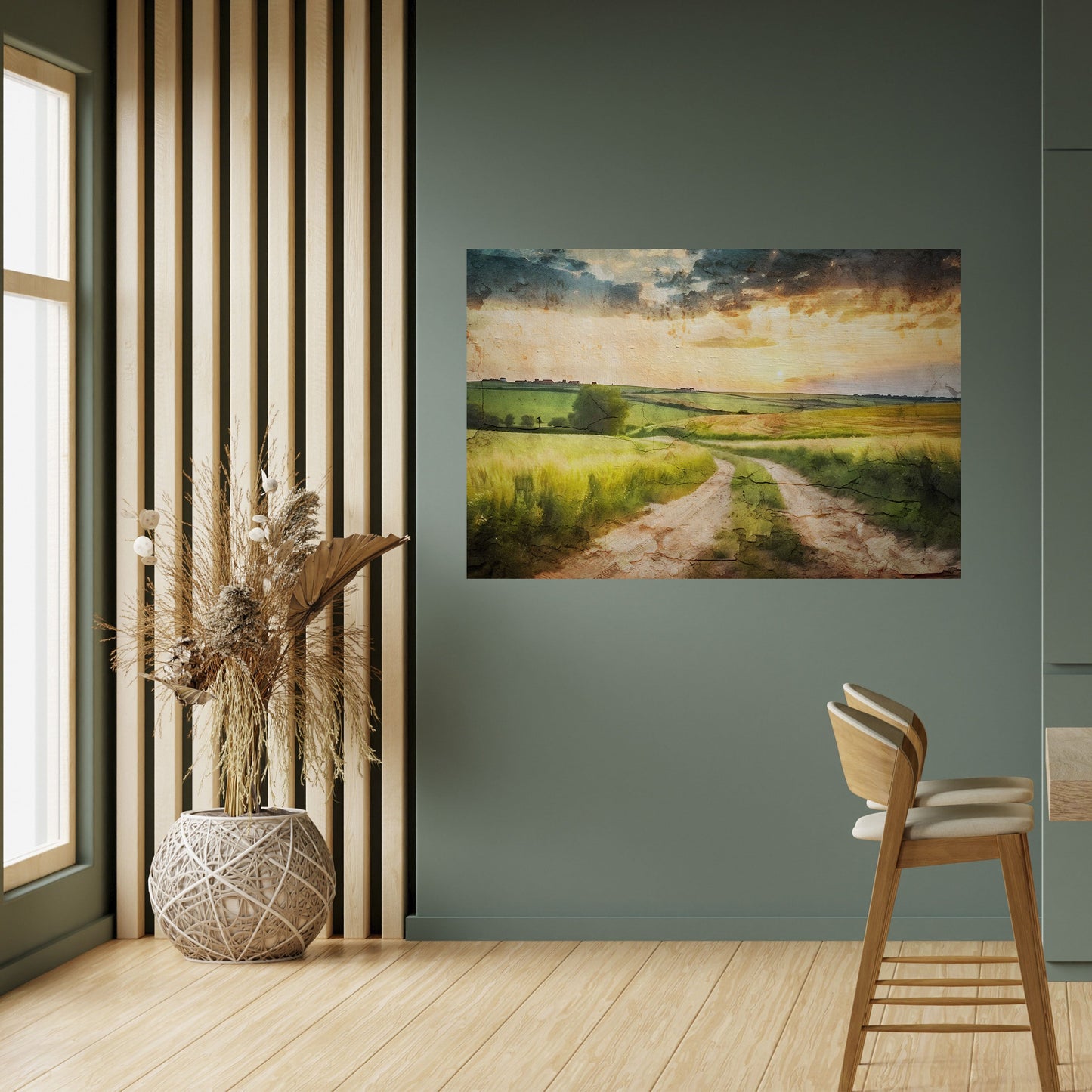 Poster orizzontale staccabile e attaccabile "SENTIERO DEL TRAMONTO"