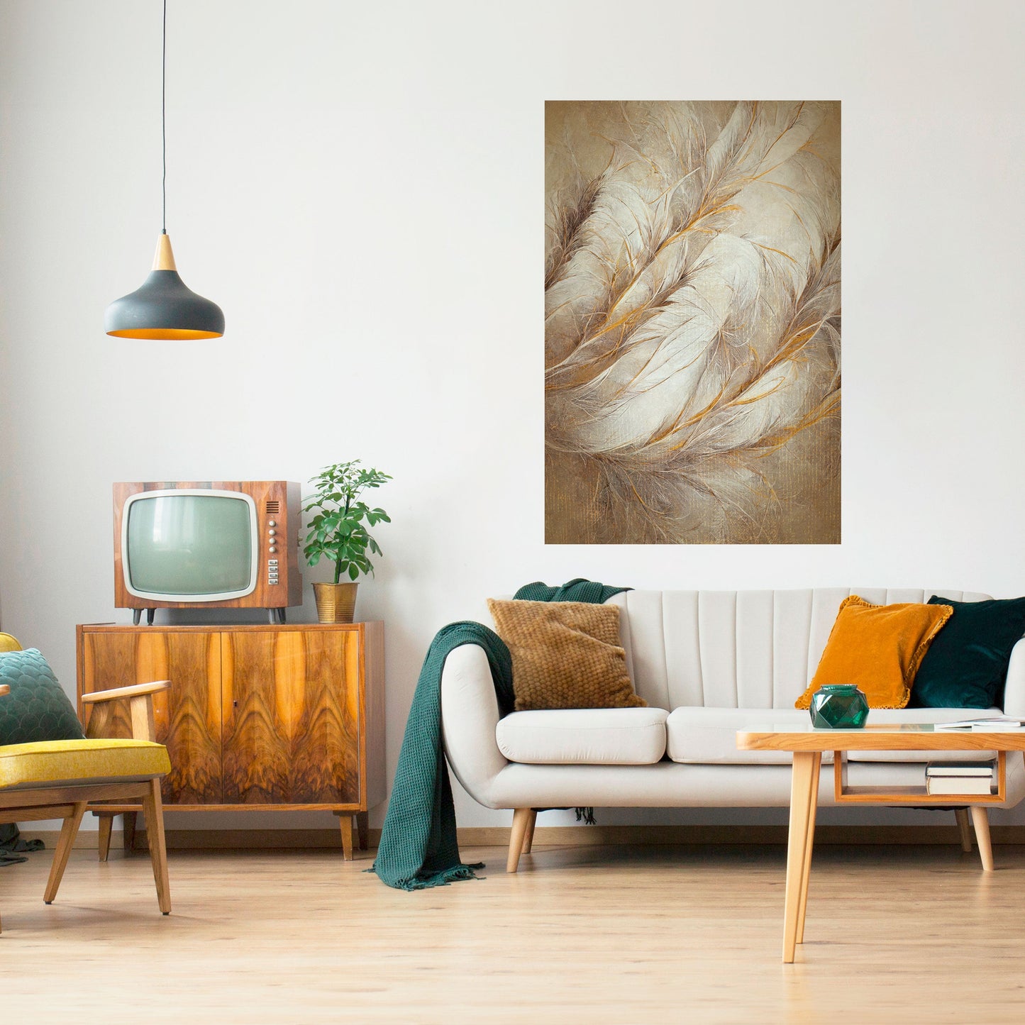 Poster verticale staccabile e attaccabile SOFT PLUMAGE