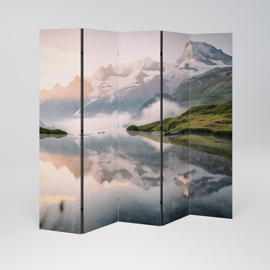 FOGGY HORIZON Decorative 5-Panel Room Divider