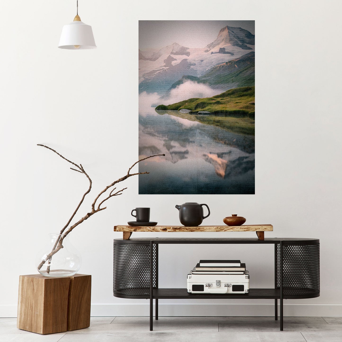 Poster verticale staccabile e attaccabile FOGGY HORIZON