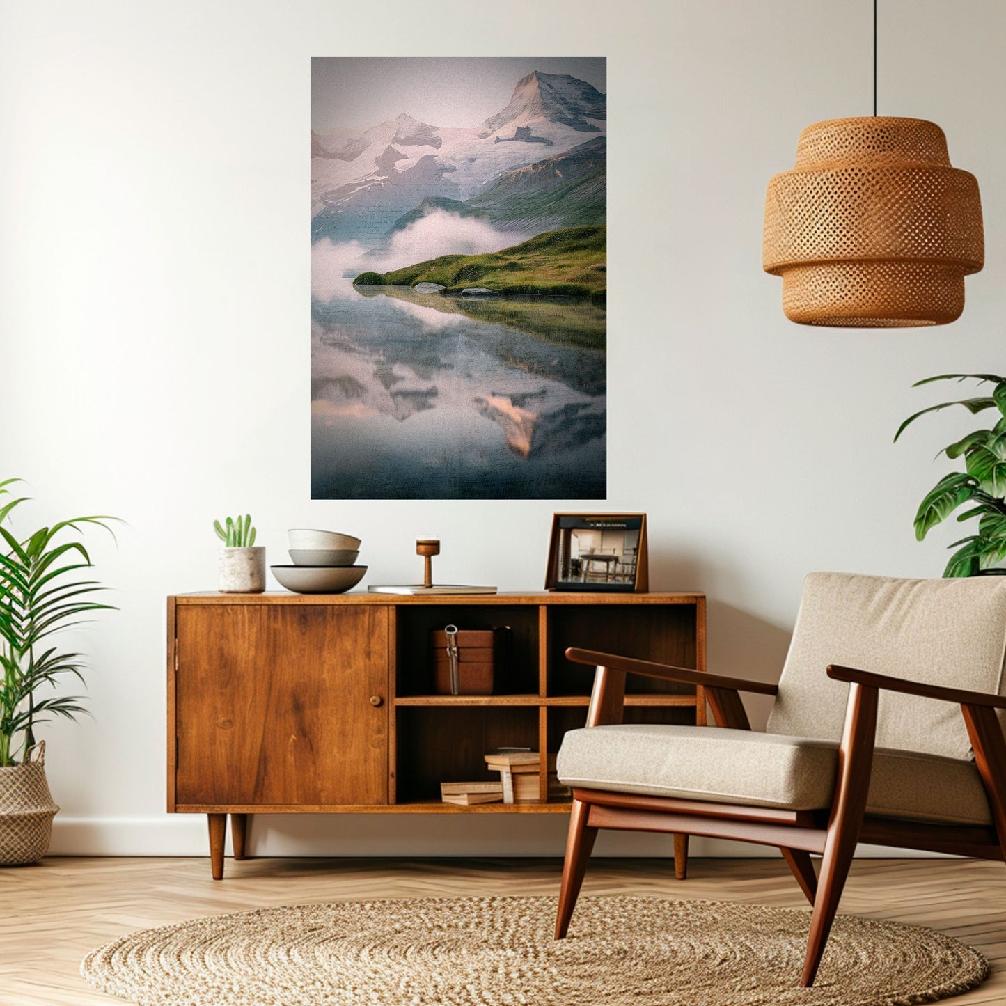 Poster verticale staccabile e attaccabile FOGGY HORIZON