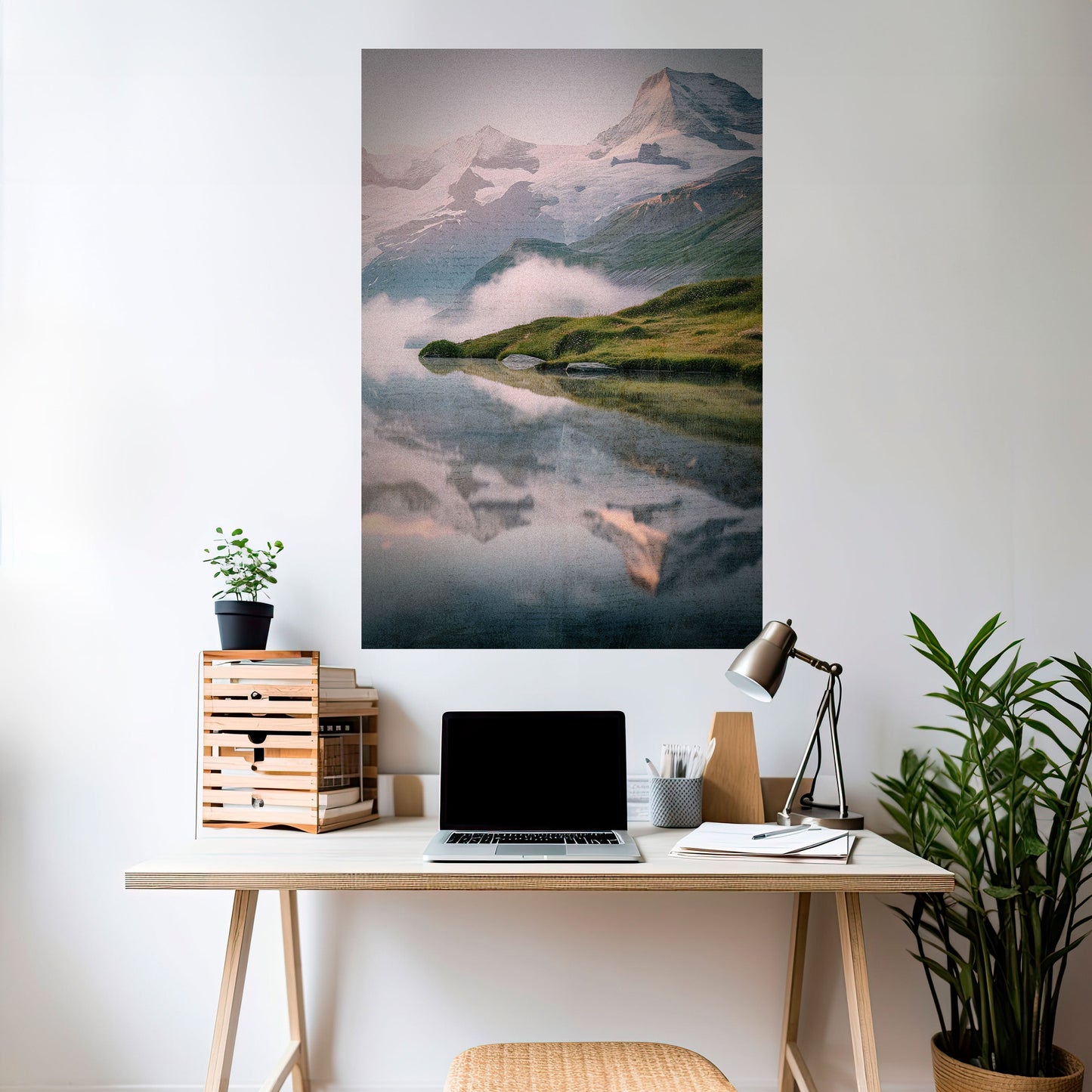 Poster verticale staccabile e attaccabile FOGGY HORIZON