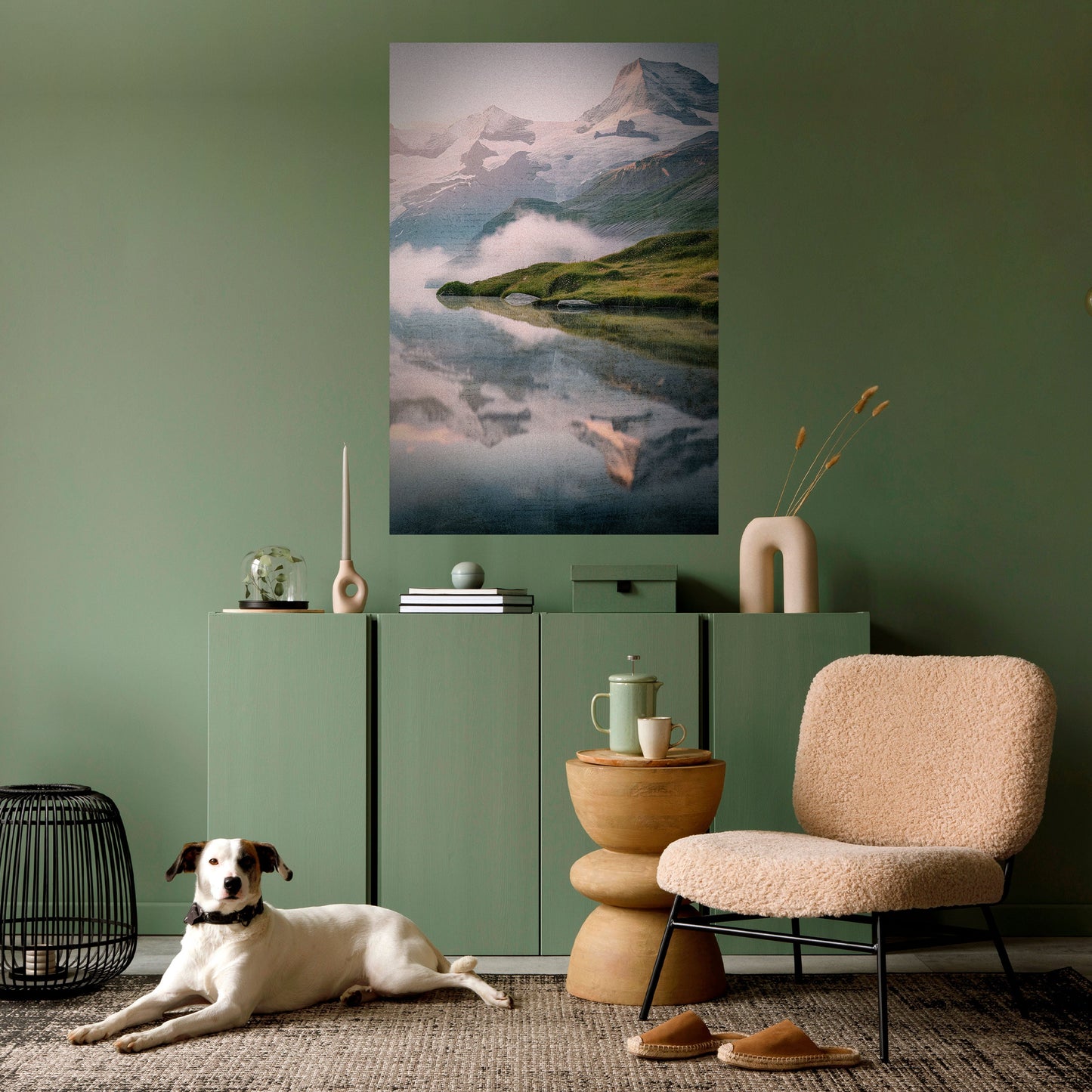 Poster verticale staccabile e attaccabile FOGGY HORIZON