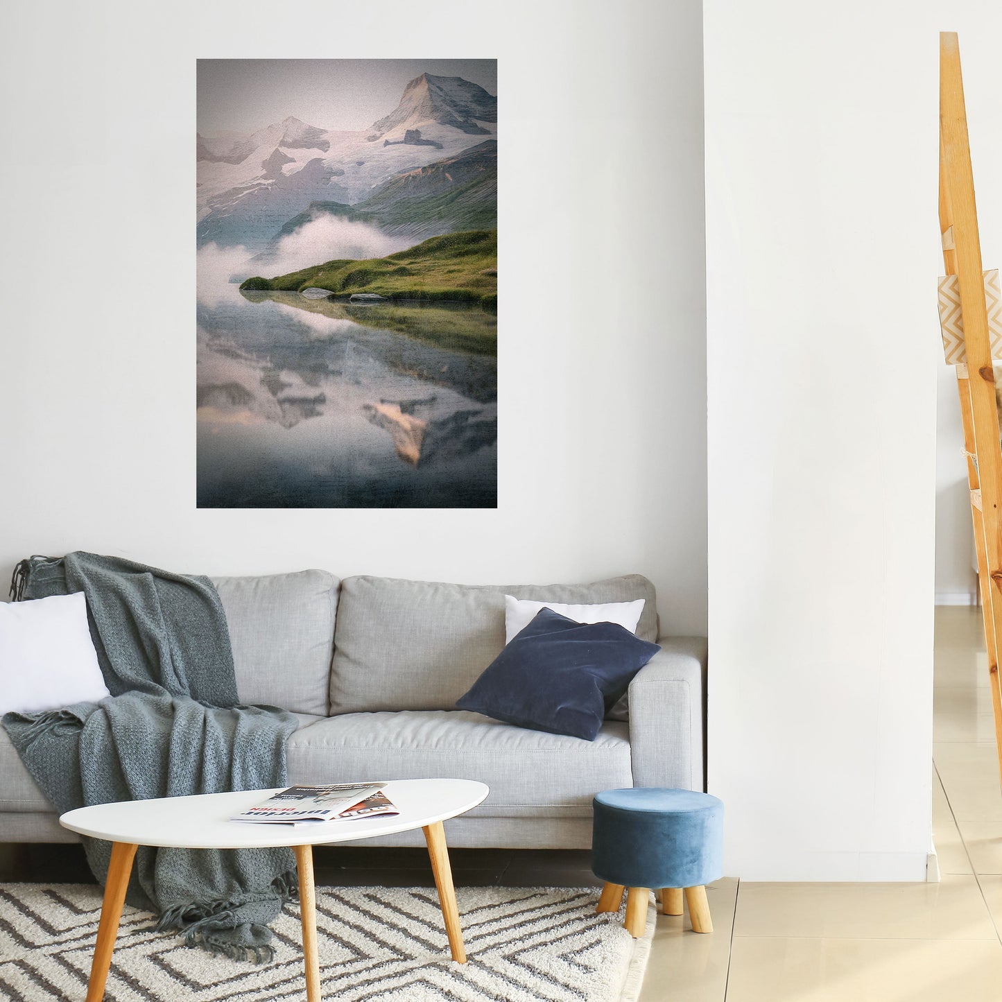 Poster verticale staccabile e attaccabile FOGGY HORIZON