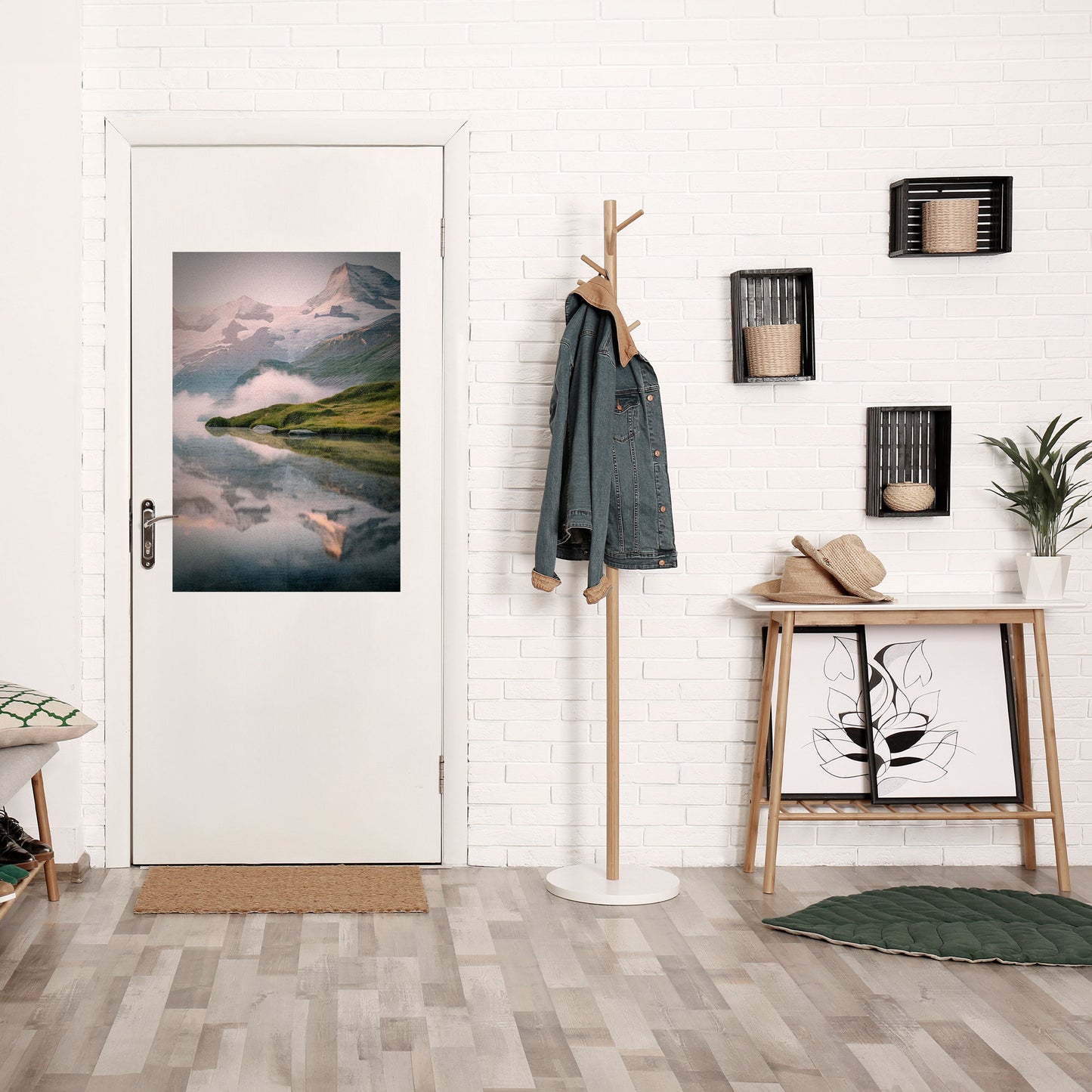 Poster verticale staccabile e attaccabile FOGGY HORIZON