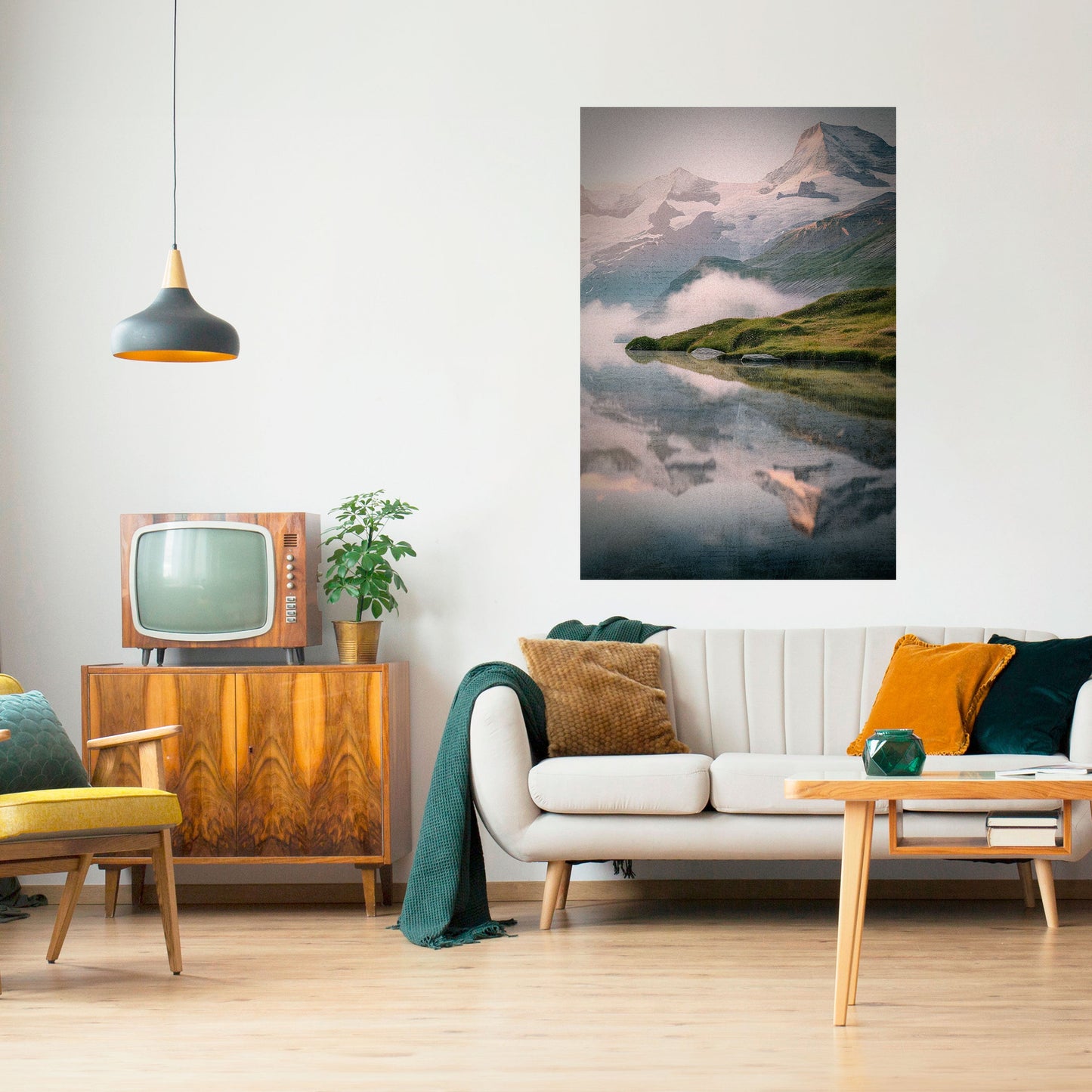 Poster verticale staccabile e attaccabile FOGGY HORIZON