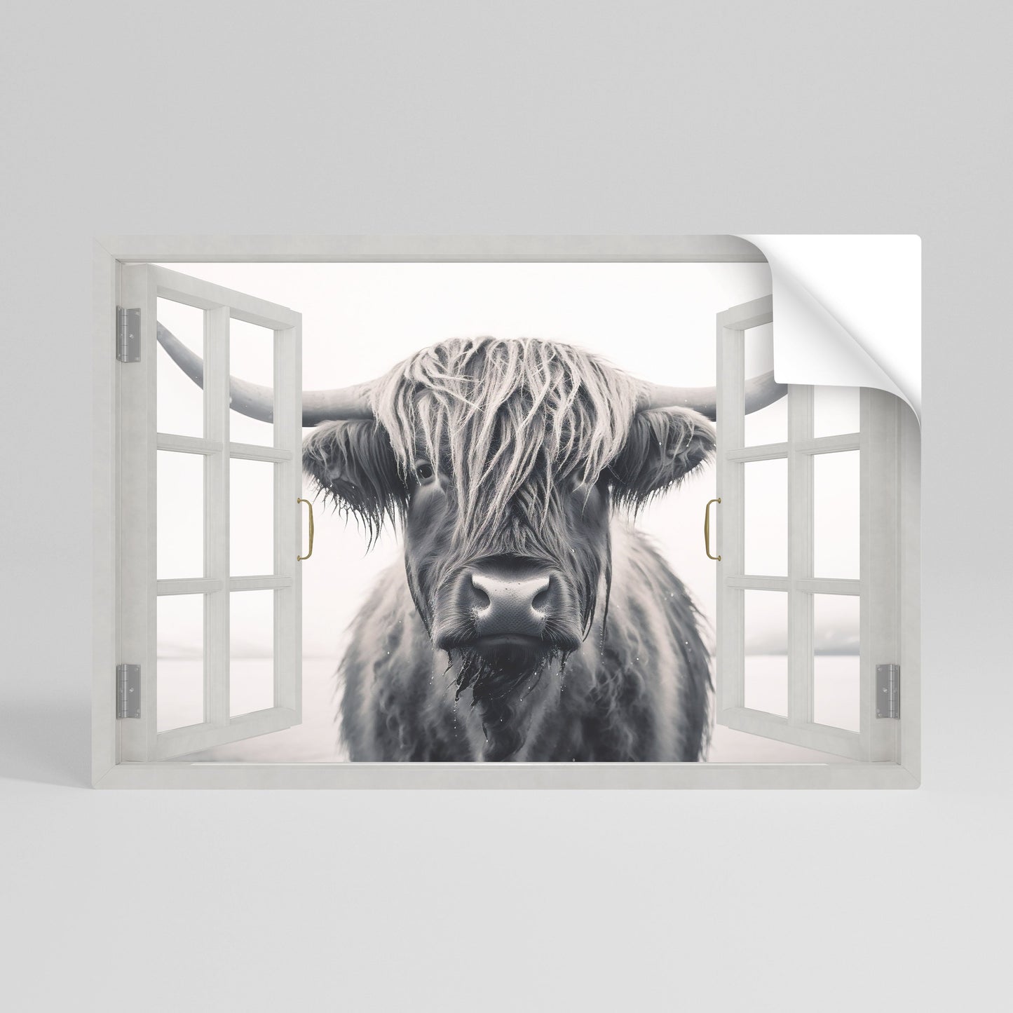 Poster orizzontale staccabile e attaccabile con VISTA FINESTRATA SFAVOREVOLE