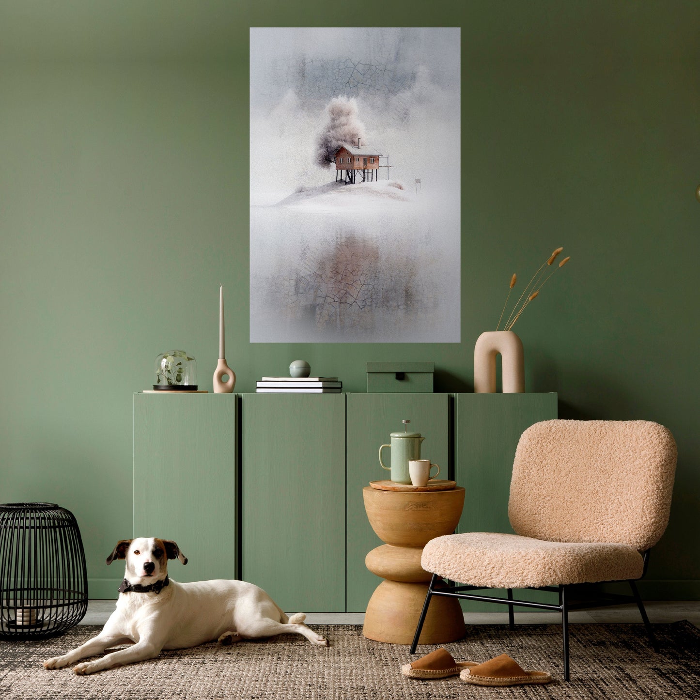 SILENT CABIN Poster verticale staccabile e attaccabile