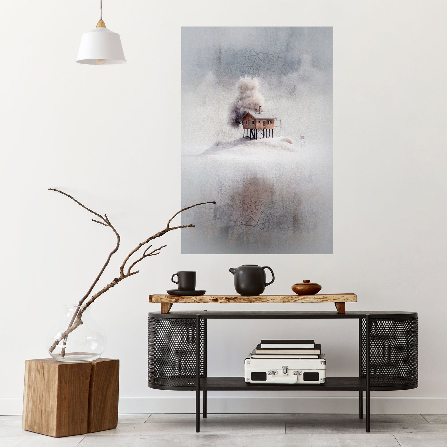 SILENT CABIN Poster verticale staccabile e attaccabile