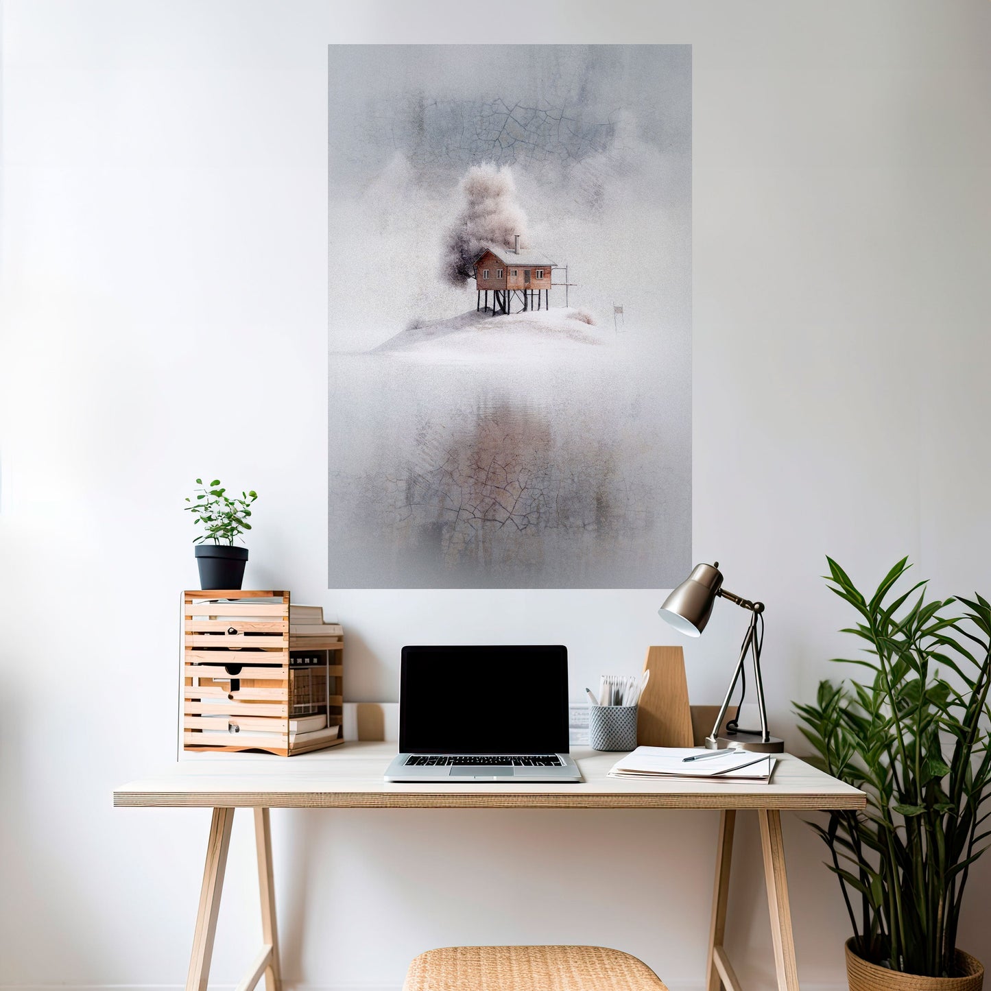 SILENT CABIN Poster verticale staccabile e attaccabile