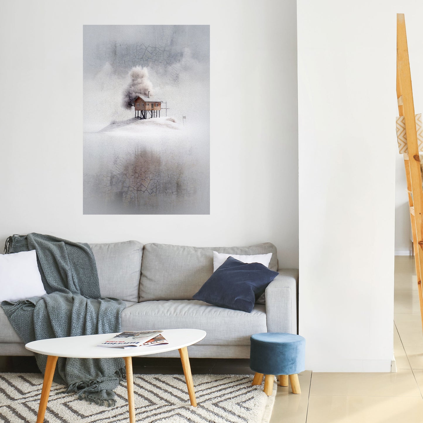 SILENT CABIN Poster verticale staccabile e attaccabile