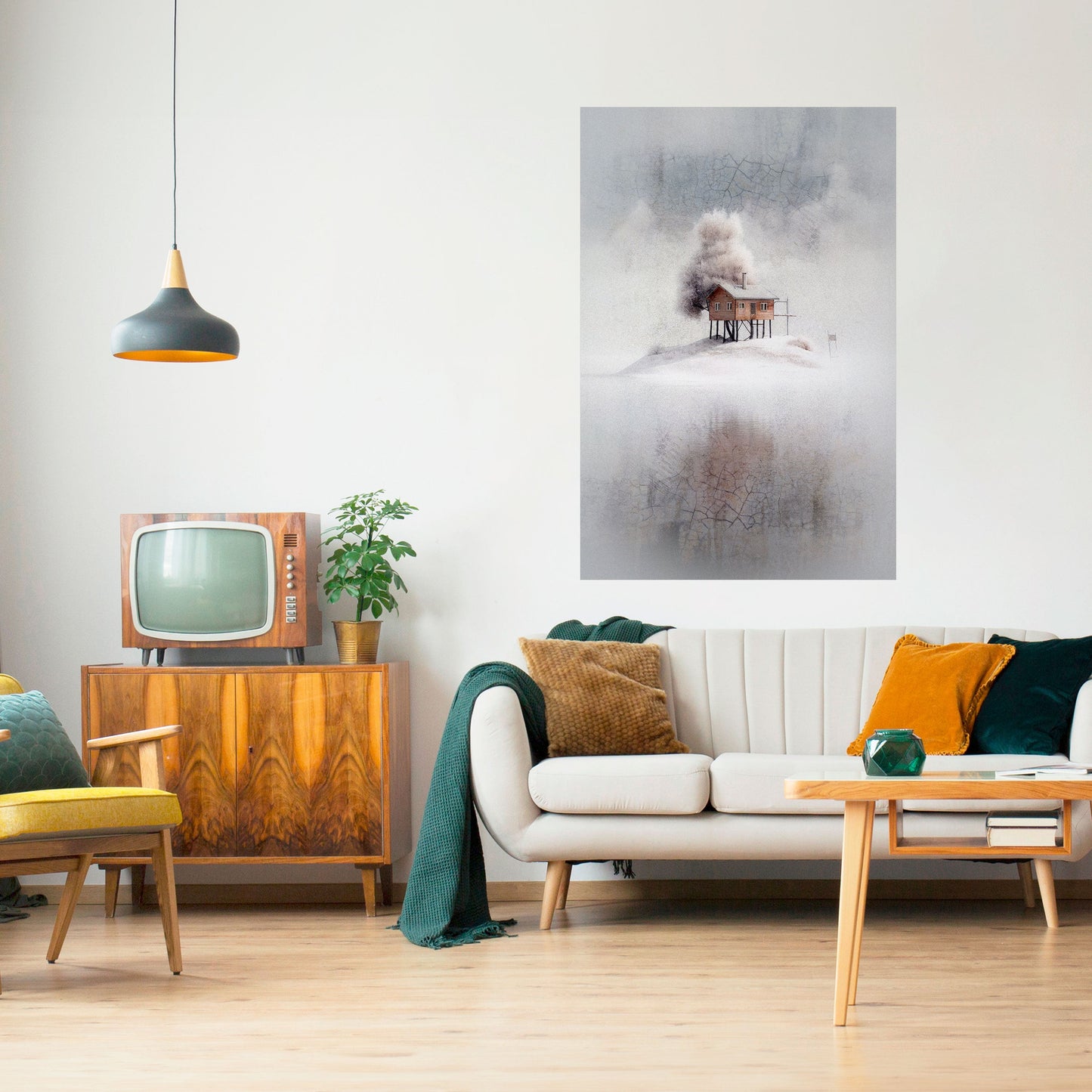 SILENT CABIN Poster verticale staccabile e attaccabile