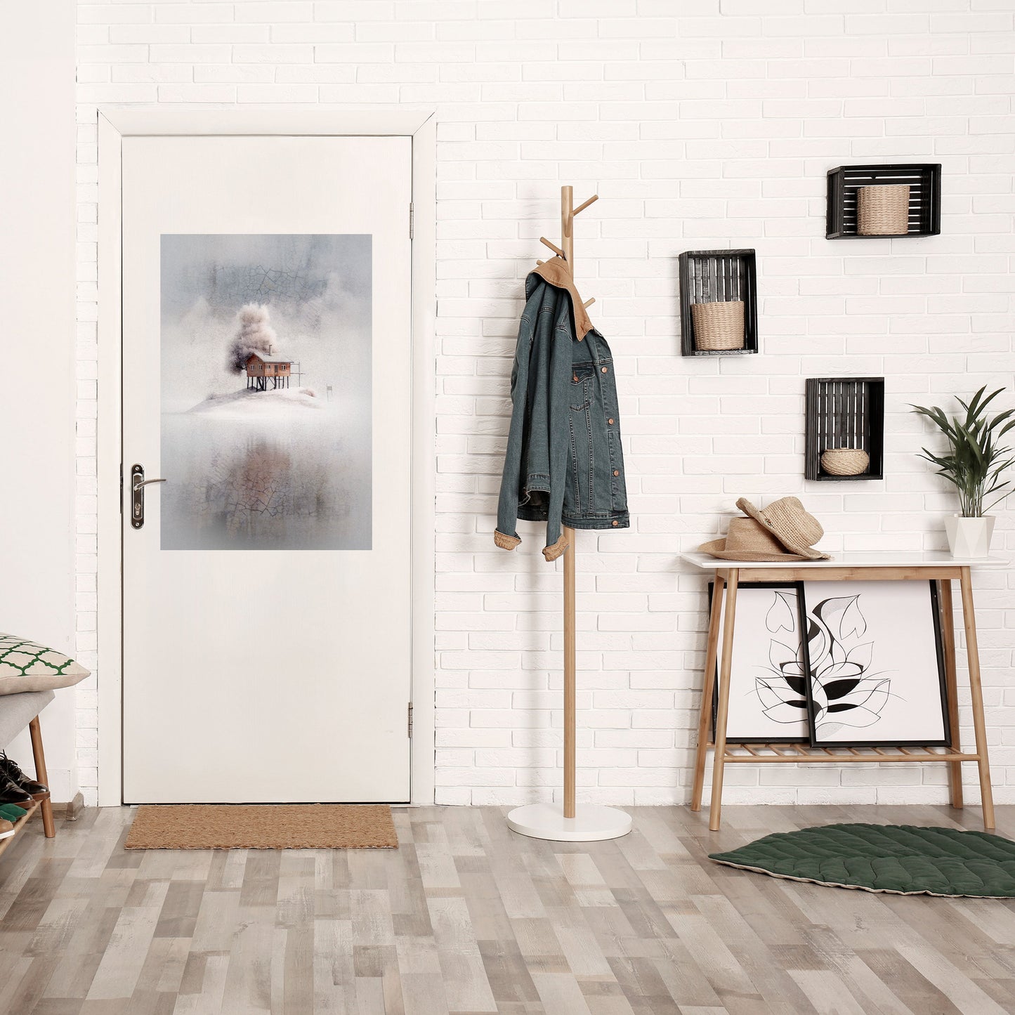 SILENT CABIN Poster verticale staccabile e attaccabile