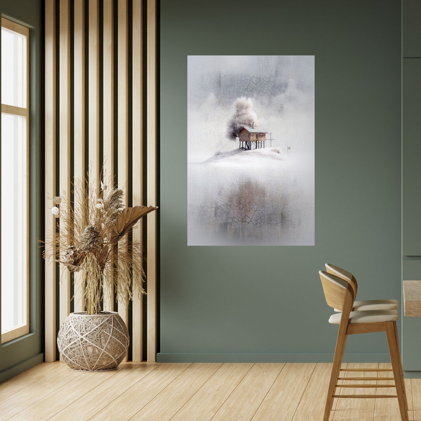 SILENT CABIN Poster verticale staccabile e attaccabile