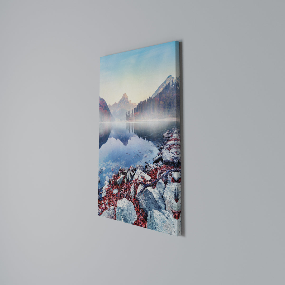 TRANQUIL WATERSCAPE Stampa su tela verticale