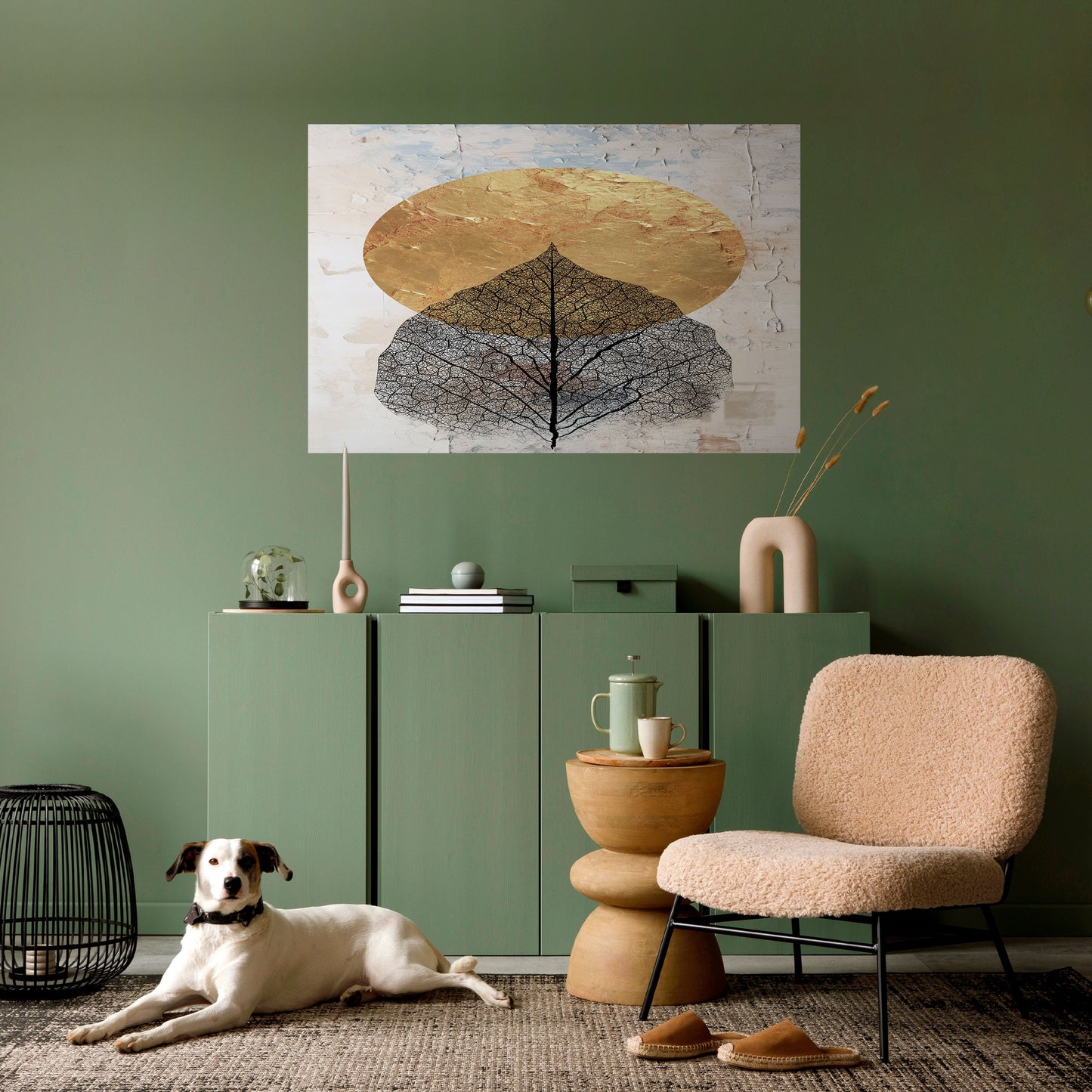 GOLD NERVATIO Poster orizzontale staccabile e attaccabile