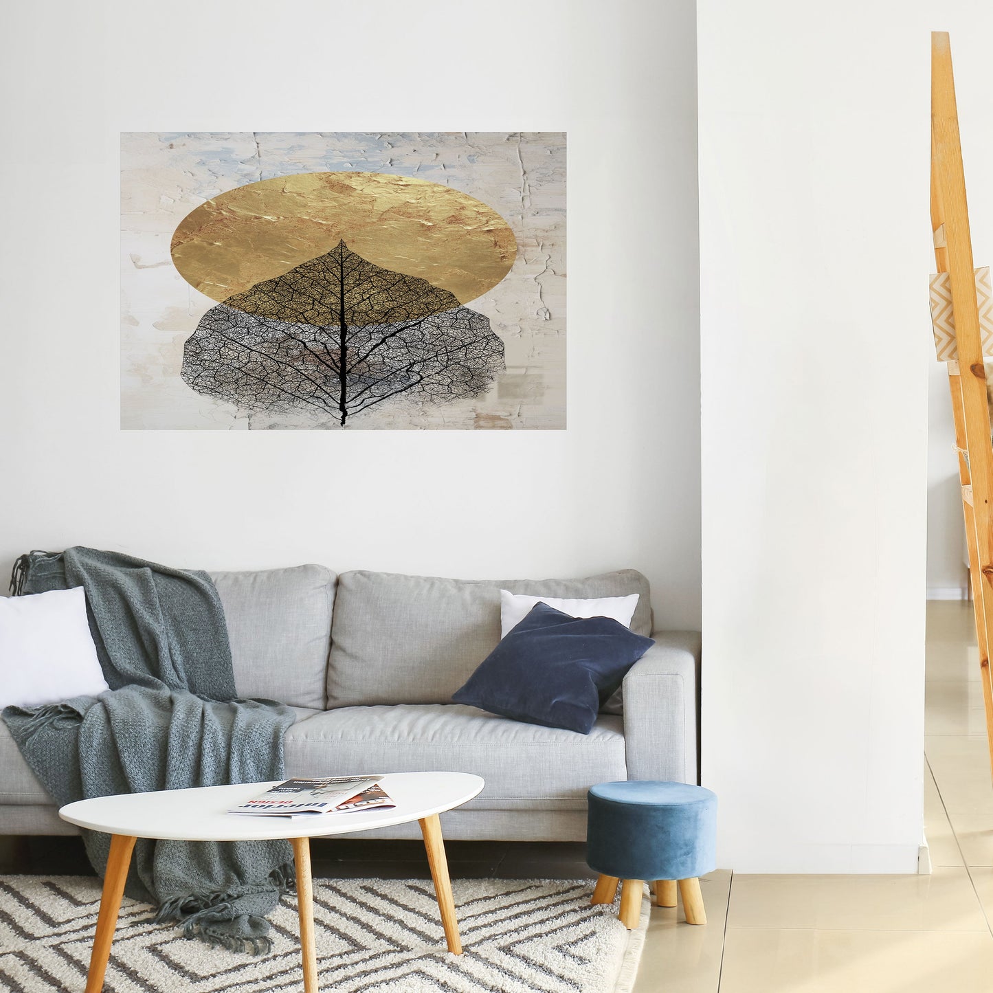 GOLD NERVATIO Poster orizzontale staccabile e attaccabile