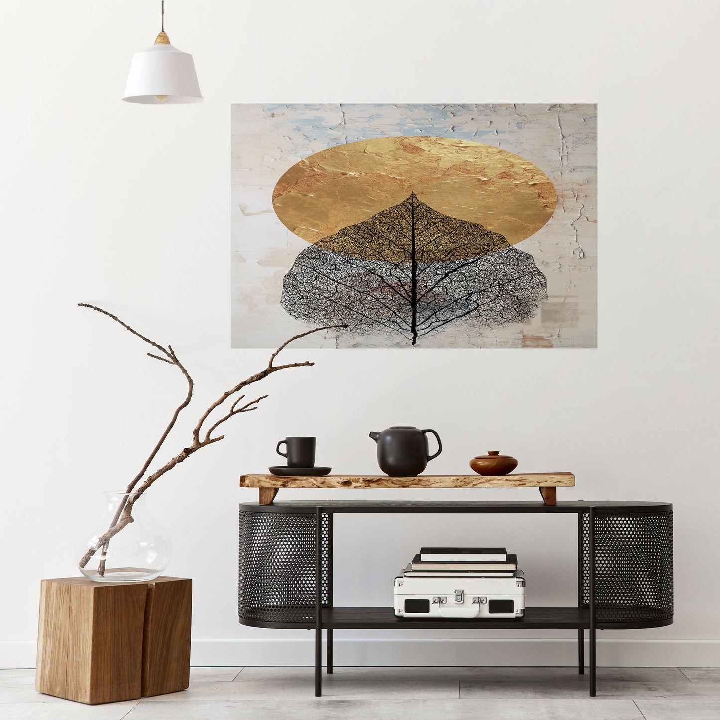 GOLD NERVATIO Poster orizzontale staccabile e attaccabile