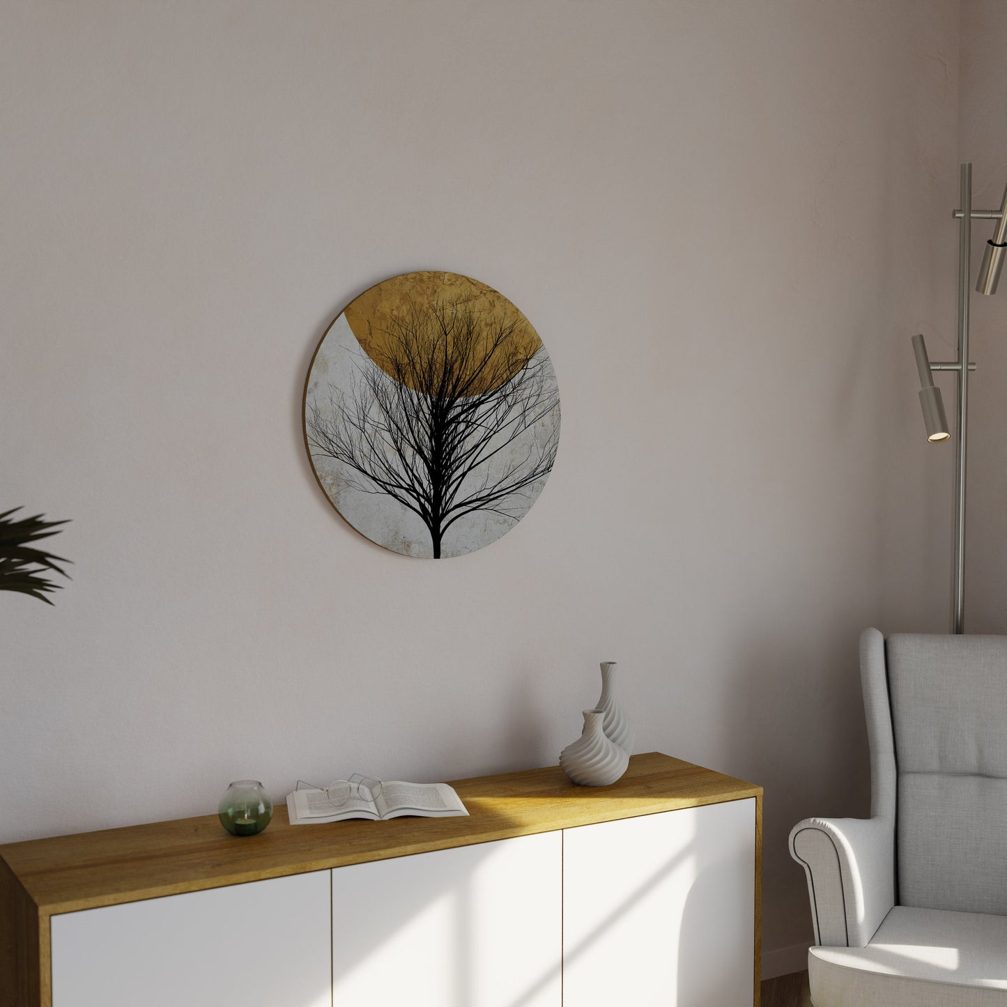 LONELY TREE Round Wall Art