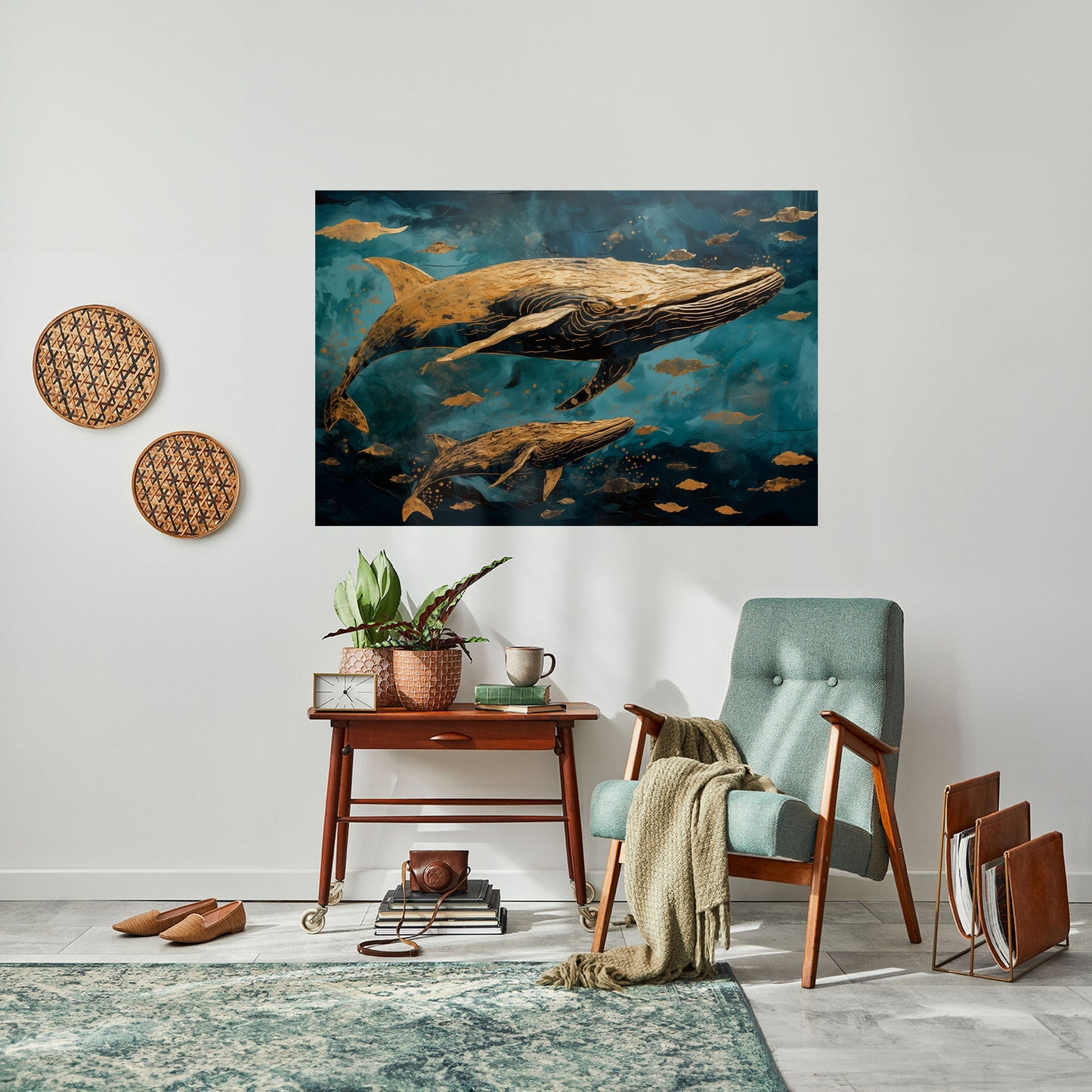 Poster orizzontale staccabile e attaccabile WHALE SONG SYMPHONY