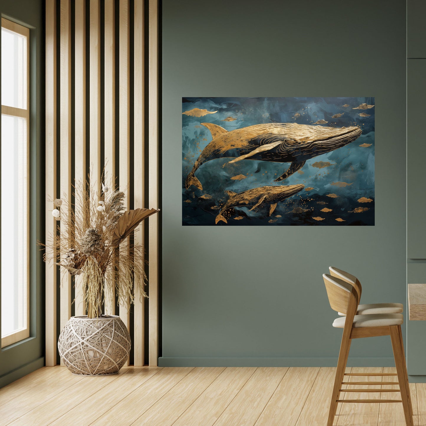 Poster orizzontale staccabile e attaccabile WHALE SONG SYMPHONY