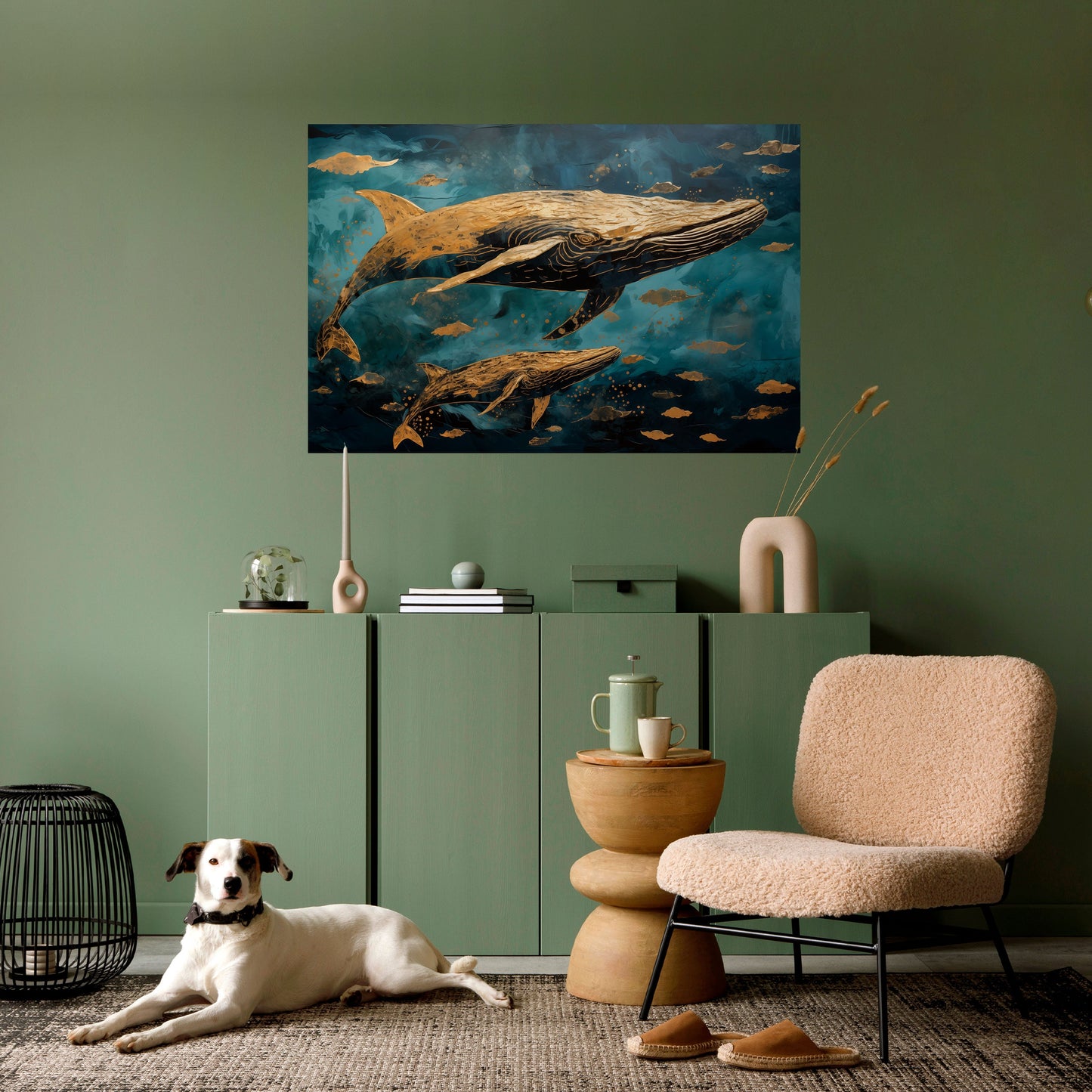 Poster orizzontale staccabile e attaccabile WHALE SONG SYMPHONY