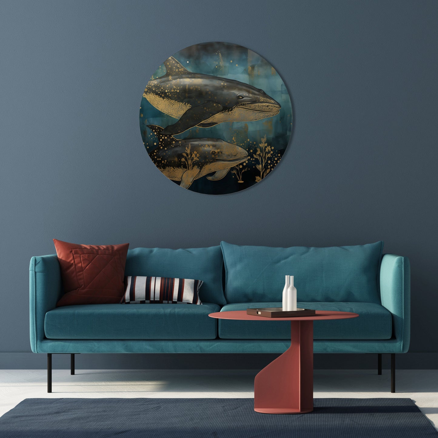 ELEGANZA ACQUATICA Arte murale rotonda