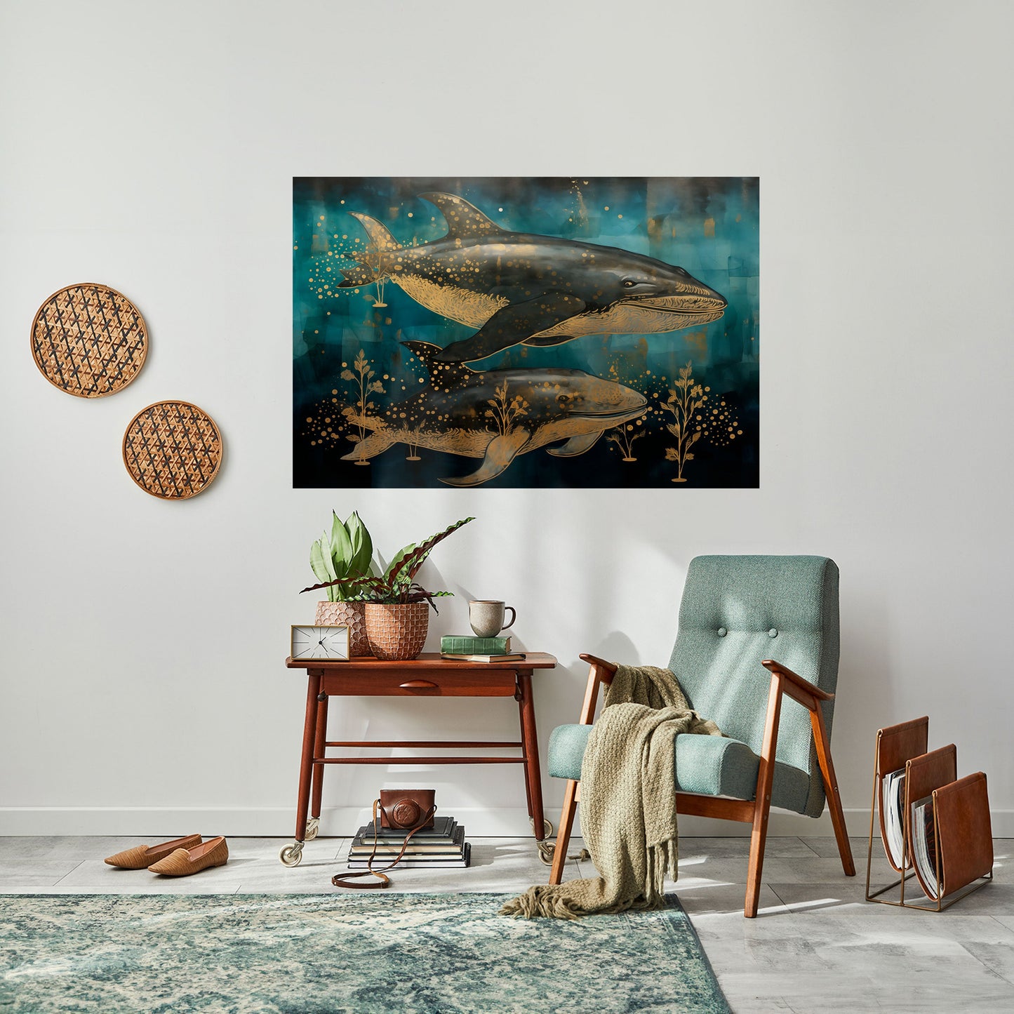 Poster orizzontale staccabile e attaccabile AQUATIC ELEGANCE