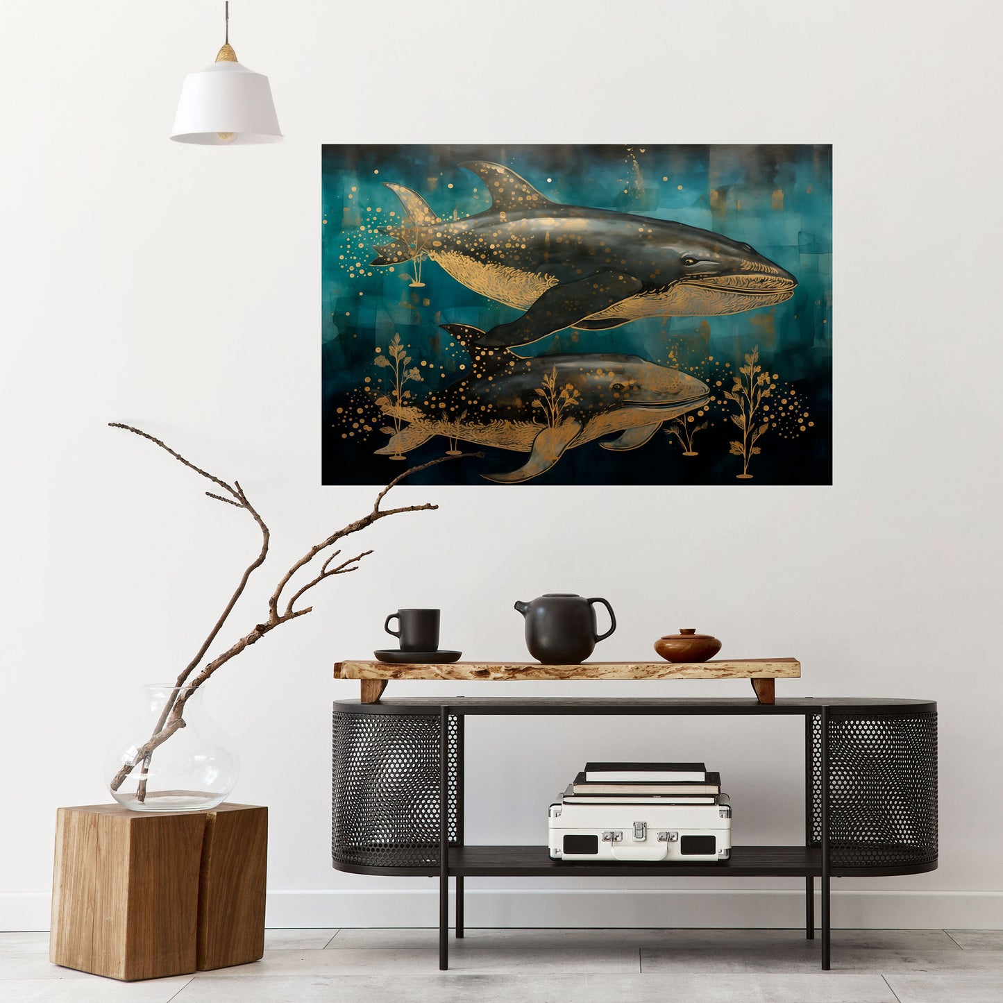 Poster orizzontale staccabile e attaccabile AQUATIC ELEGANCE
