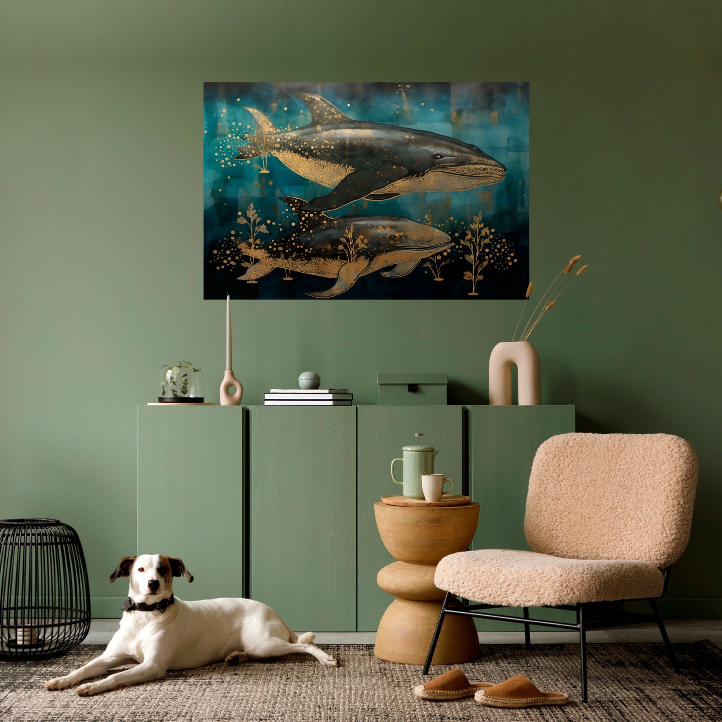 Poster orizzontale staccabile e attaccabile AQUATIC ELEGANCE
