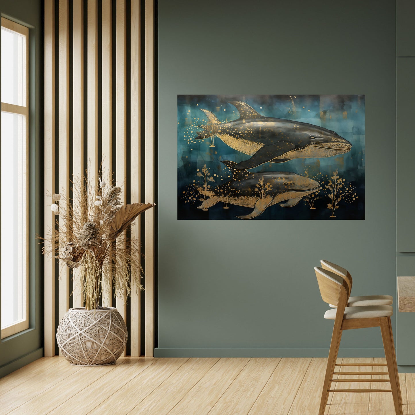 Poster orizzontale staccabile e attaccabile AQUATIC ELEGANCE