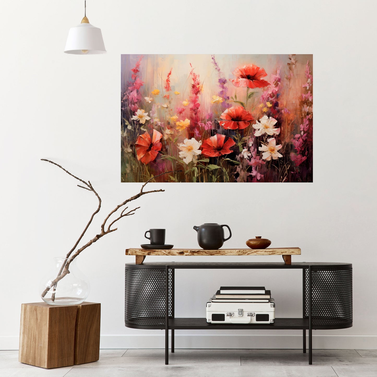 Poster orizzontale staccabile e attaccabile VIBRANT BLOOM SYMPHONY