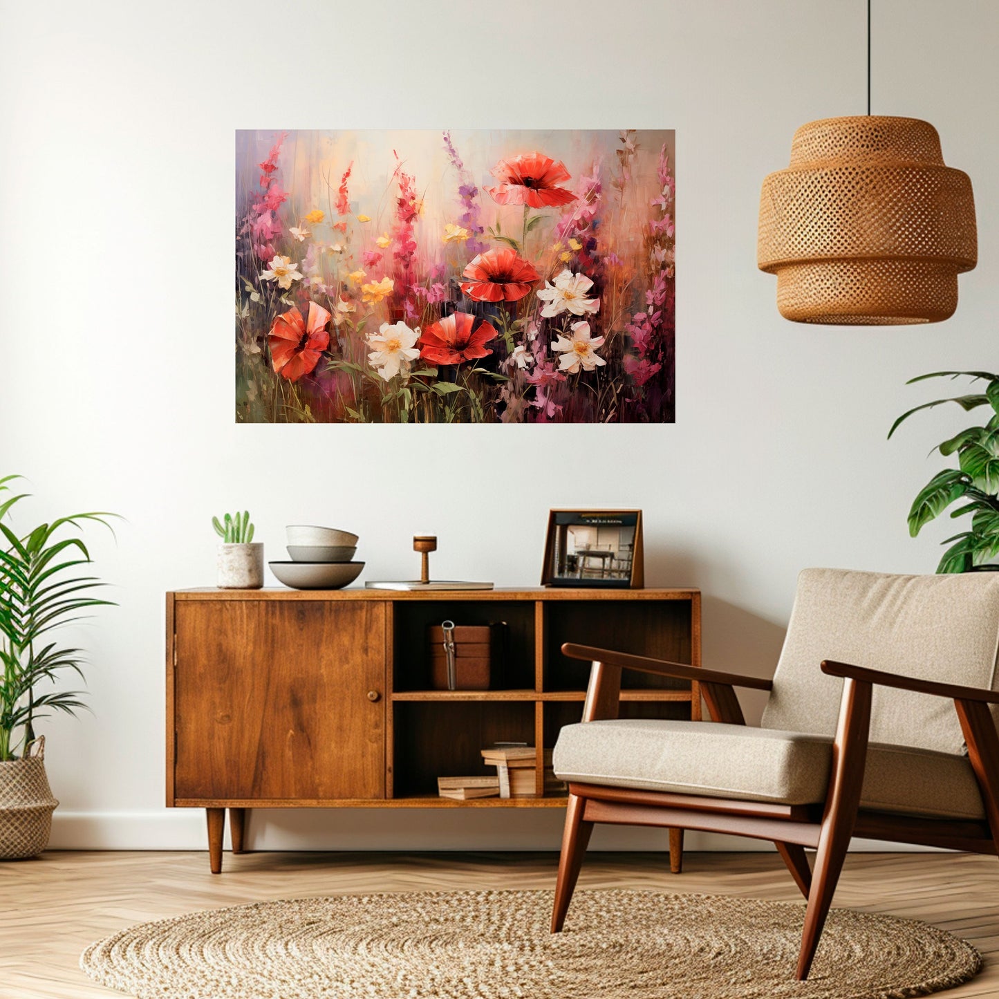 Poster orizzontale staccabile e attaccabile VIBRANT BLOOM SYMPHONY