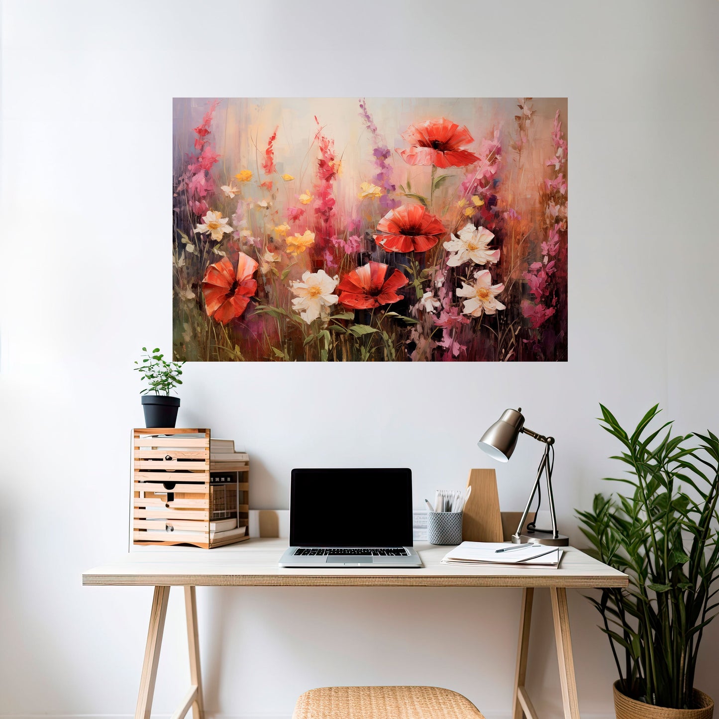 Poster orizzontale staccabile e attaccabile VIBRANT BLOOM SYMPHONY