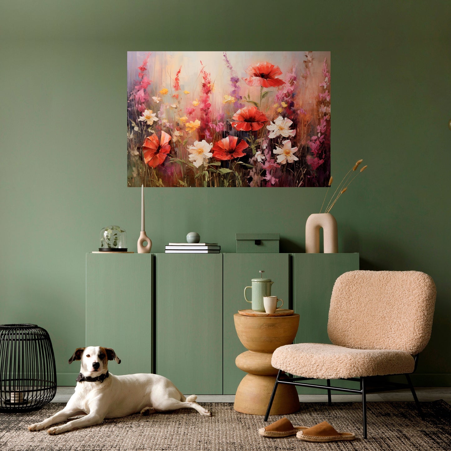 Poster orizzontale staccabile e attaccabile VIBRANT BLOOM SYMPHONY