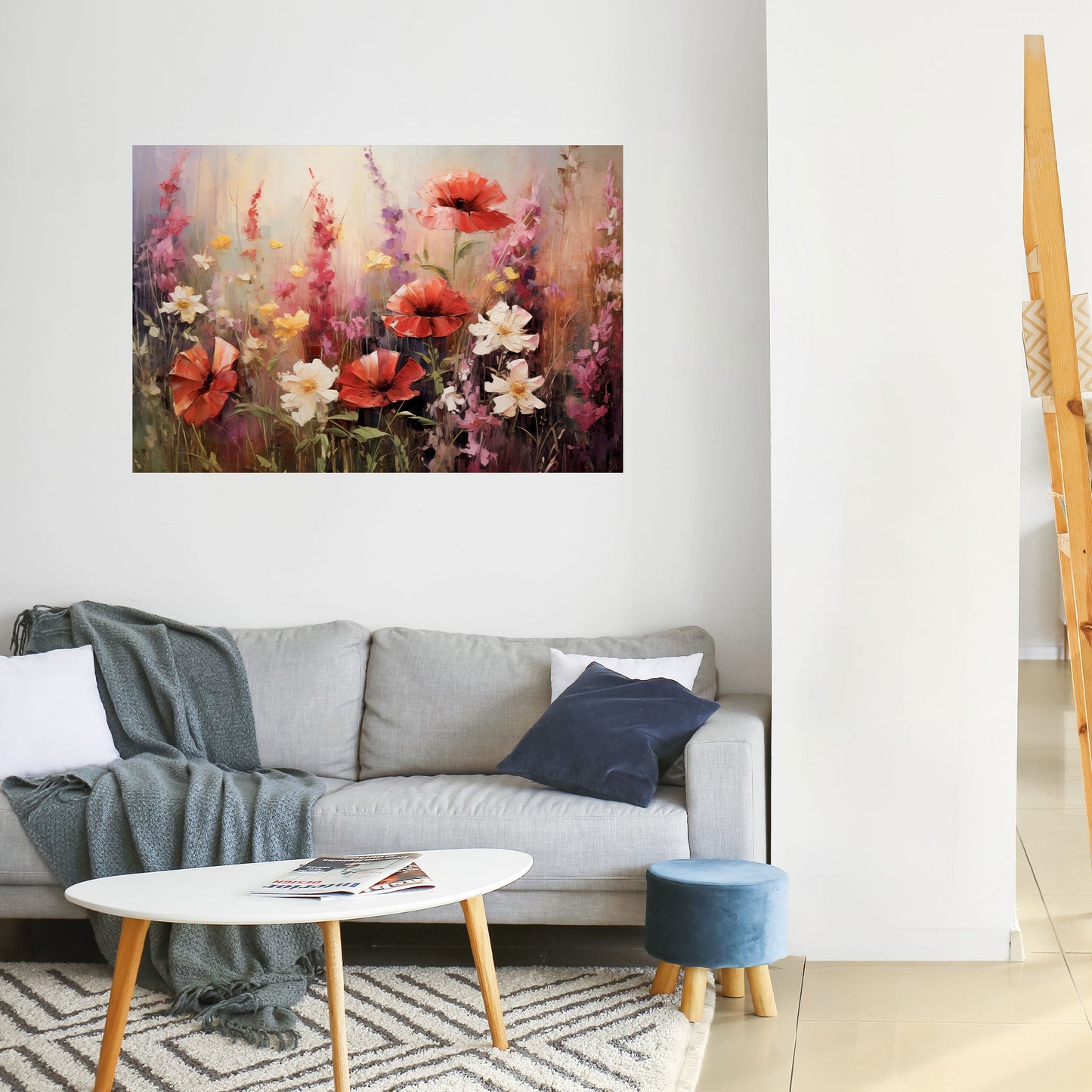 Poster orizzontale staccabile e attaccabile VIBRANT BLOOM SYMPHONY