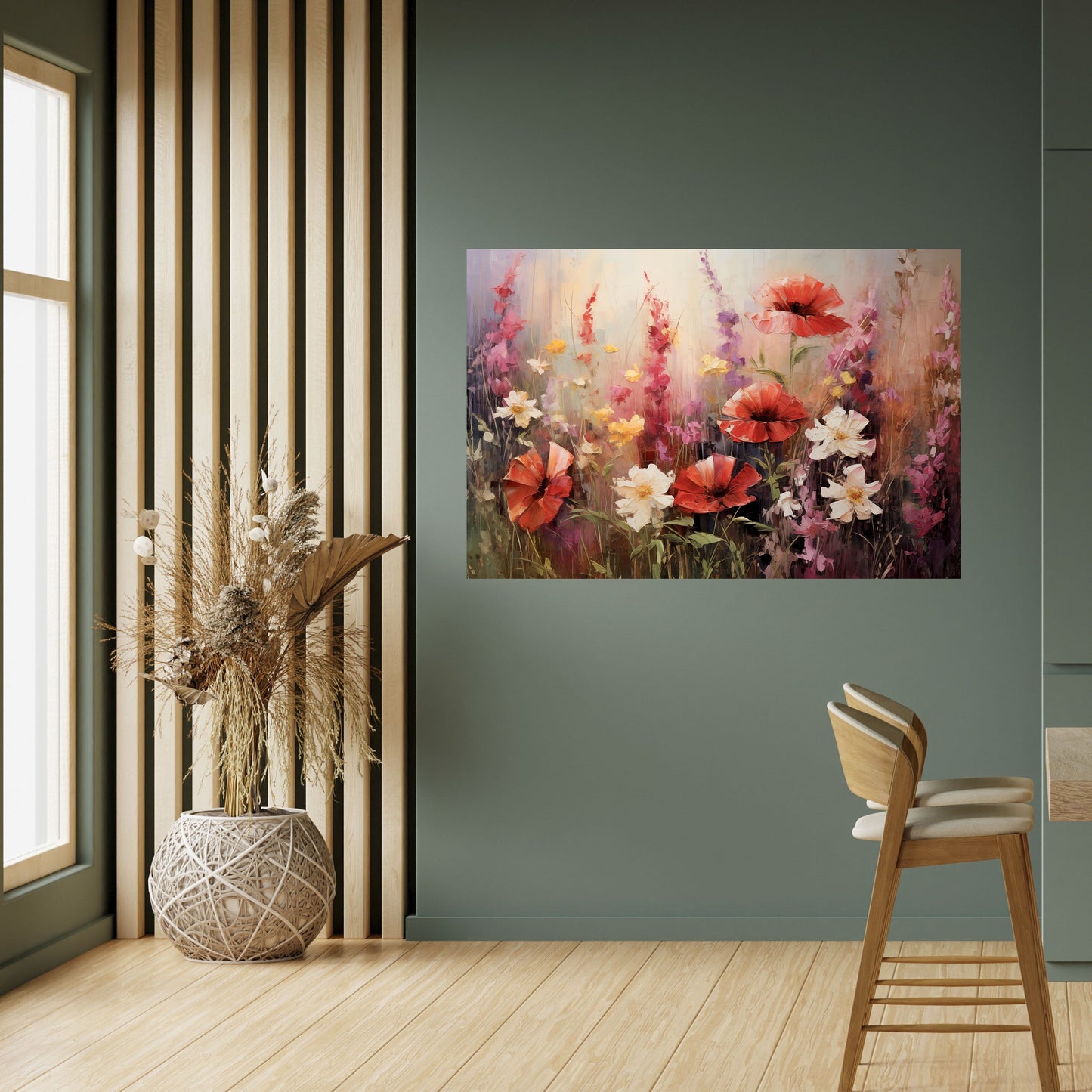 Poster orizzontale staccabile e attaccabile VIBRANT BLOOM SYMPHONY
