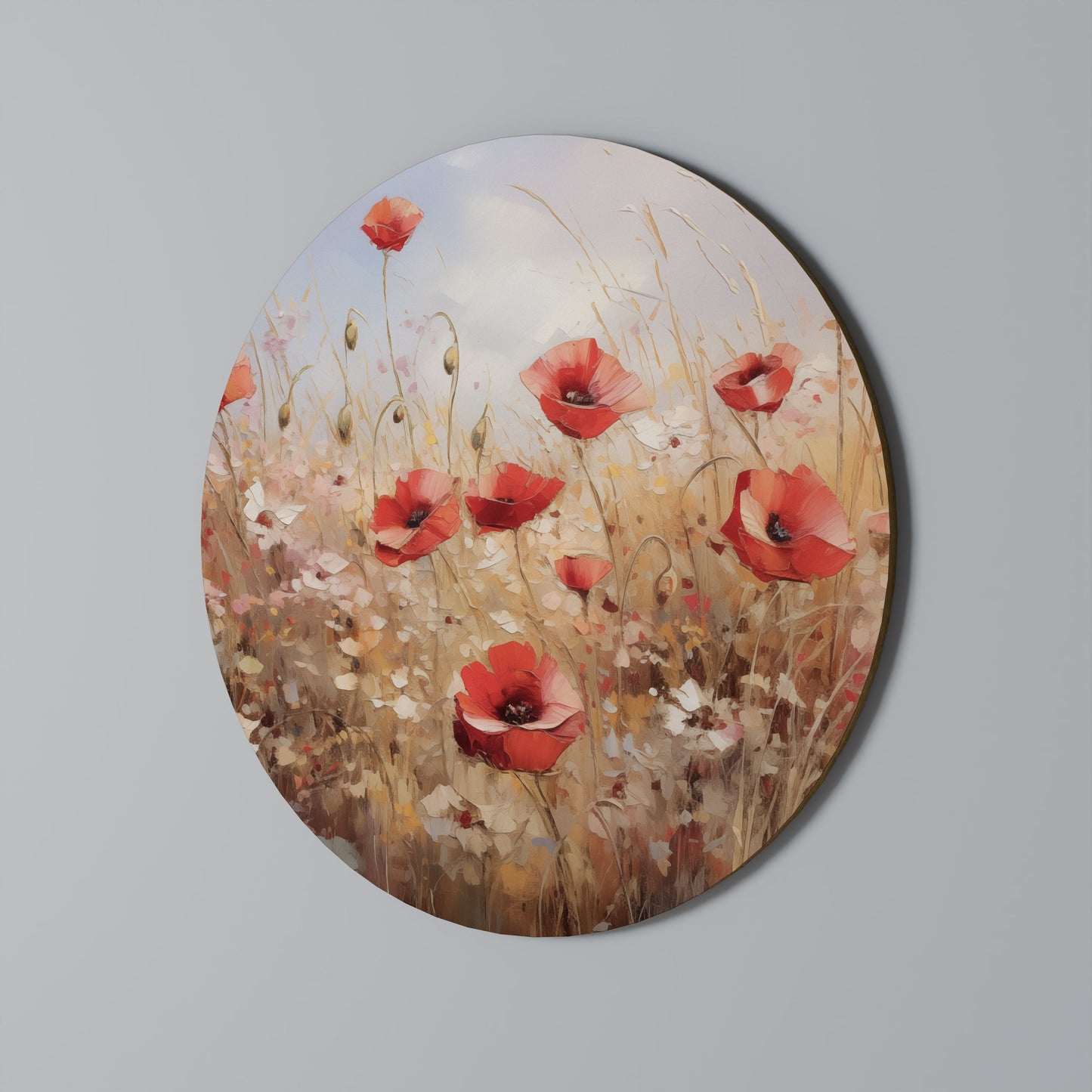 POPPY DREAMSCAPE Round Wall Art