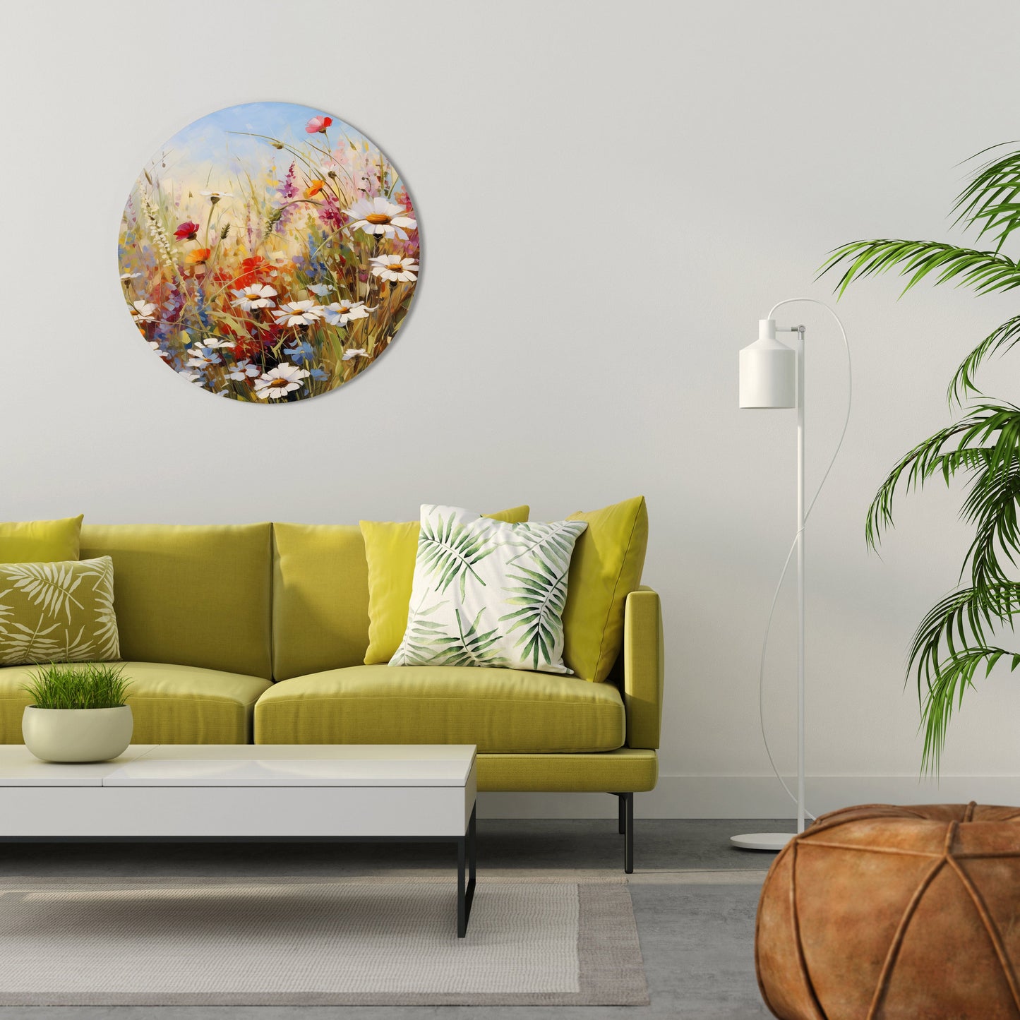DAISY DAYDREAMS Round Wall Art