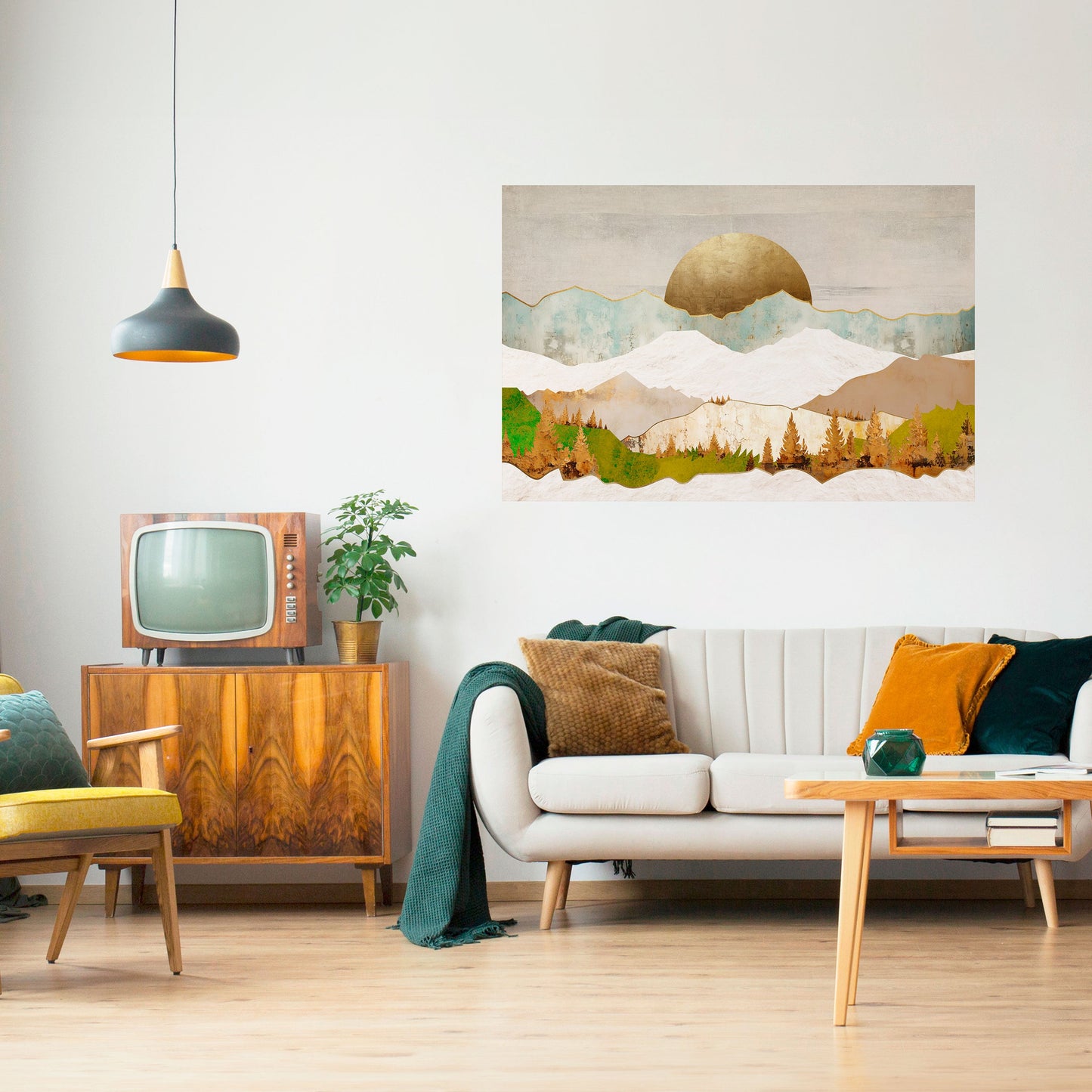 Poster orizzontale staccabile e attaccabile GOLDEN WINTER